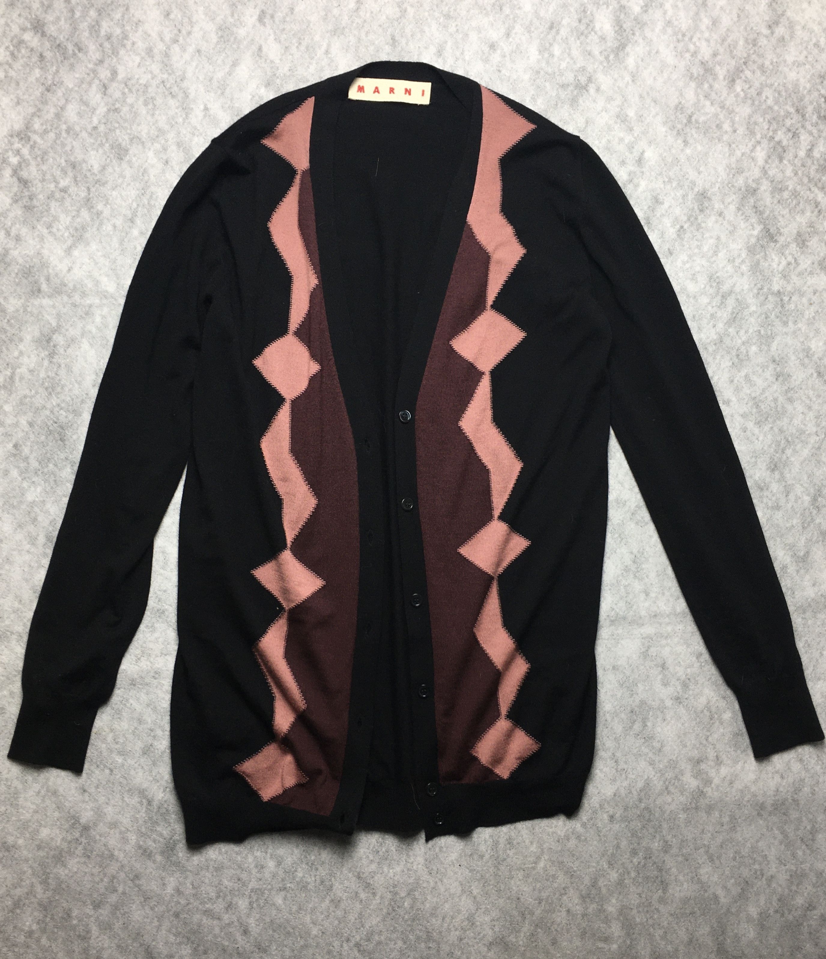 Marni MARNI Virgin Wool Vintage Style Zigzag Cardigan IT 42 Size M / US 6-8 / IT 42-44 - 6 Thumbnail