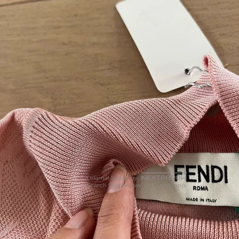 Fendi Fendi Pink high-necked short-sleeve top Size S / US 4 / IT 40 - 3 Thumbnail
