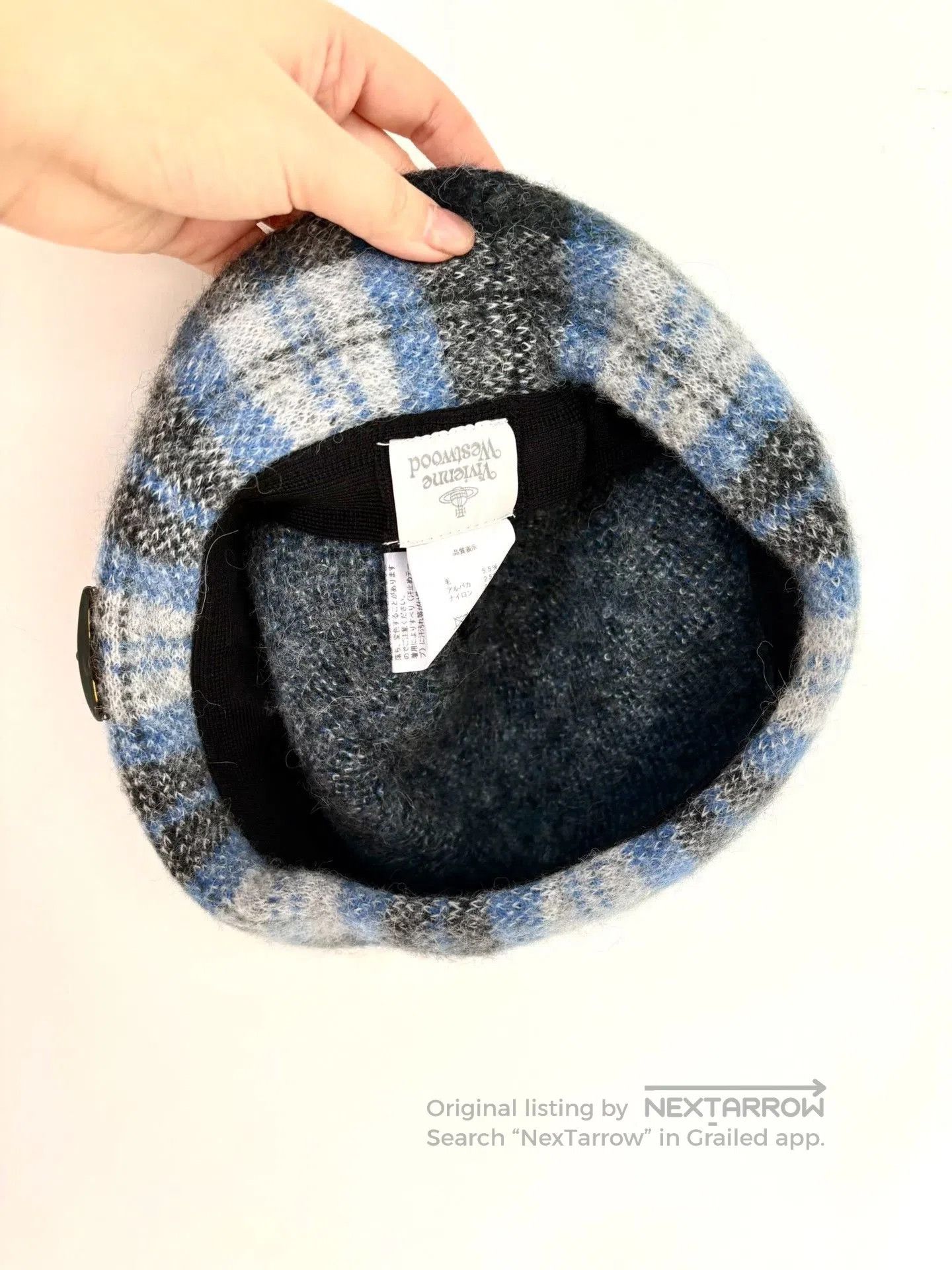 Vivienne Westwood Vivienne Westwood Vintage Gray Blue Plaid Beret. Size ONE SIZE - 6 Thumbnail