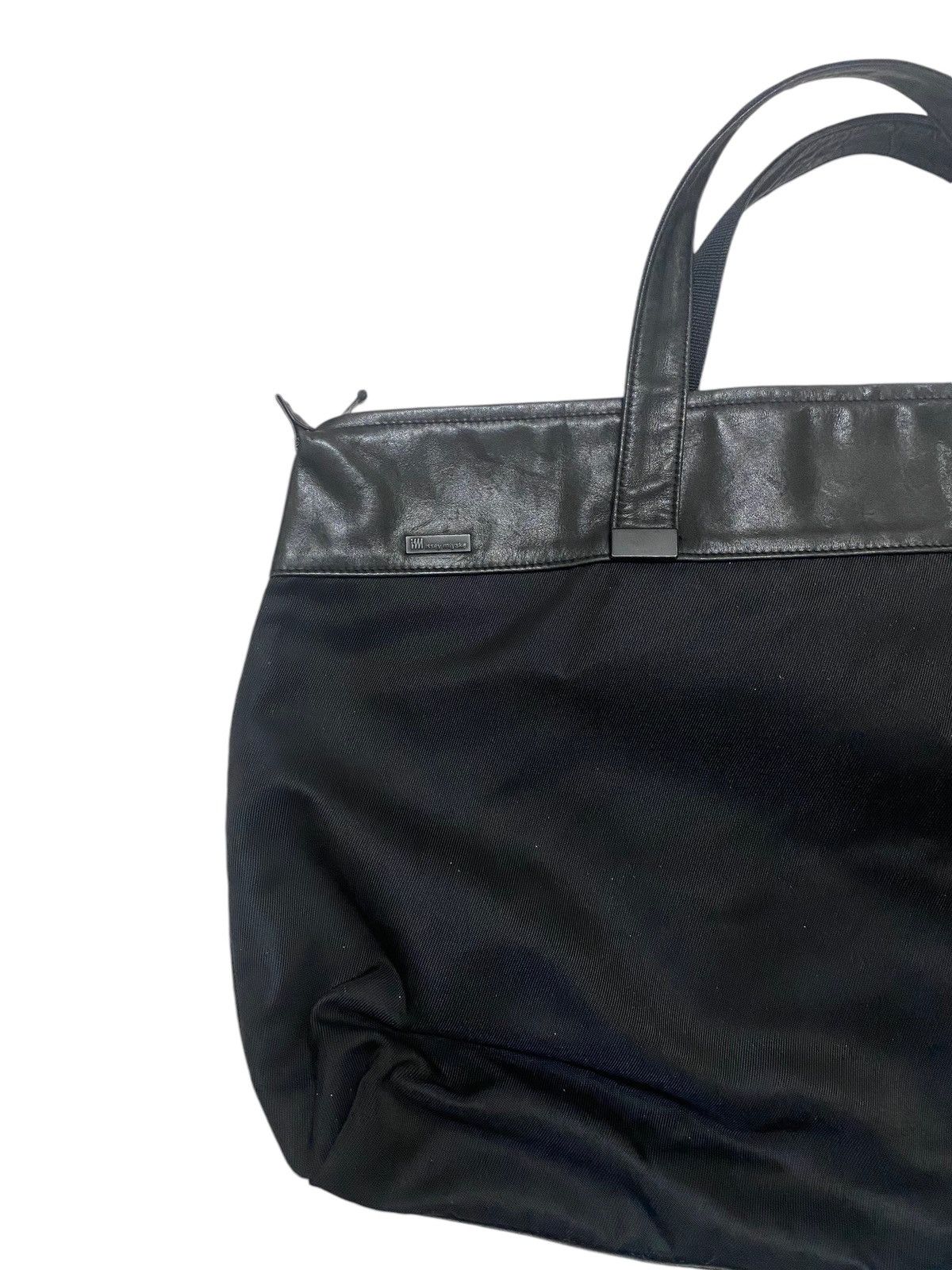 Issey Miyake Issey Miyake Leather/canvas Black Tote Bag Size ONE SIZE - 4 Thumbnail