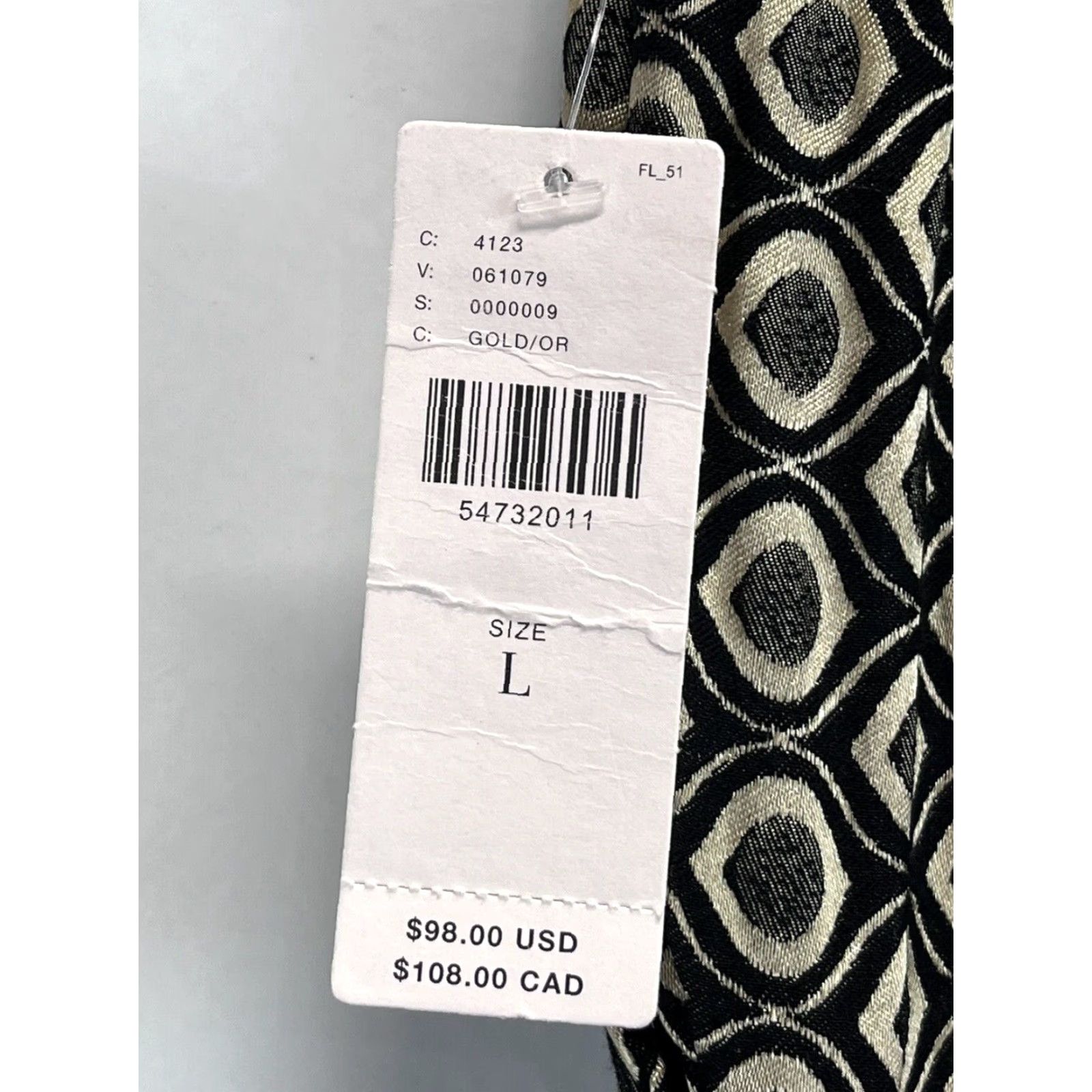 Anthropologie Anthropologie Larkin Jacquard Tapered Pants Sz L Black Gold Pull On Women Size 36" / US 14 / IT 50 - 6 Thumbnail