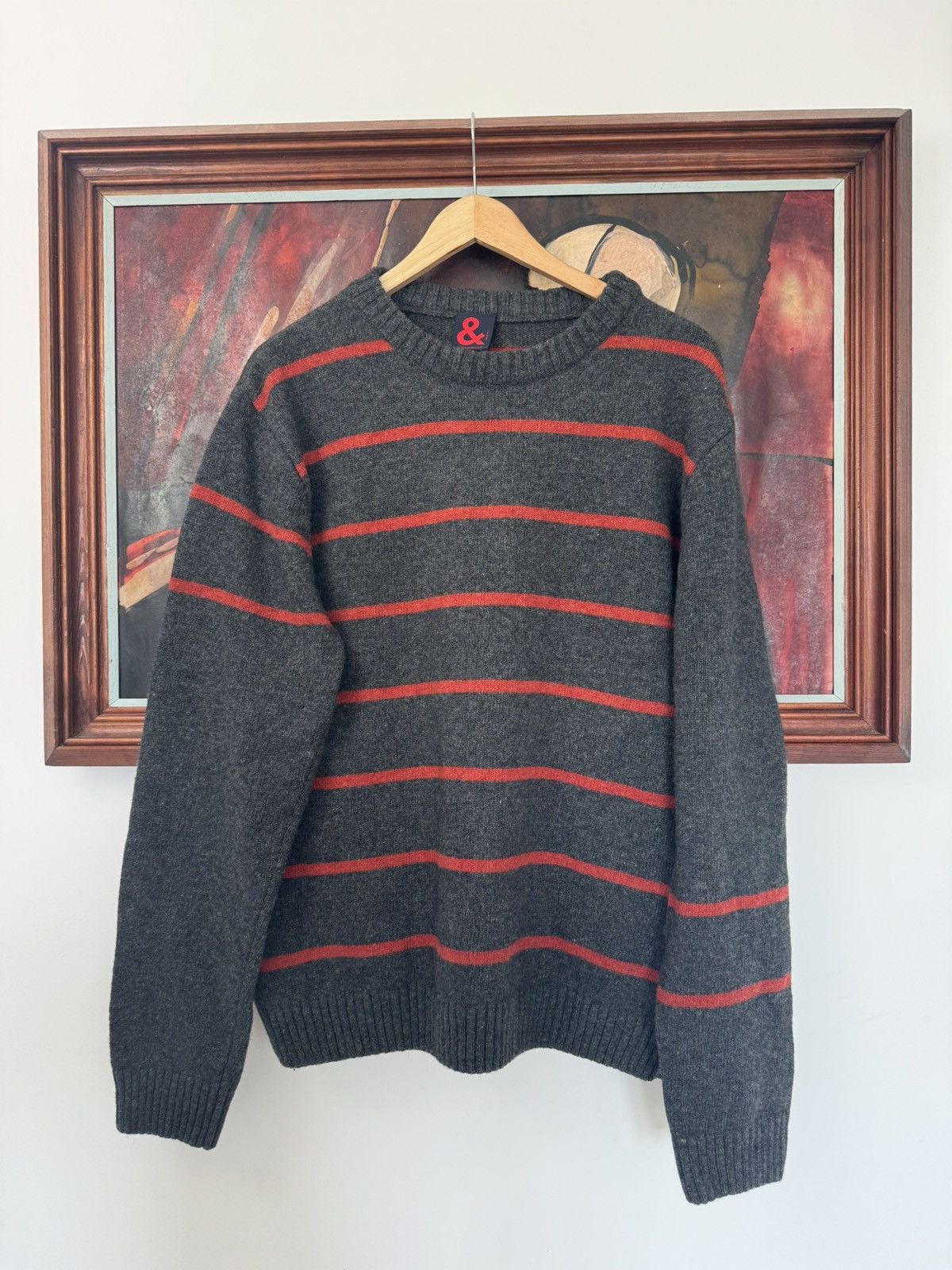 DOLCE GABBANA LUXURY Y2K VINTAGE STRIPED KNIT SWEATER WOOL