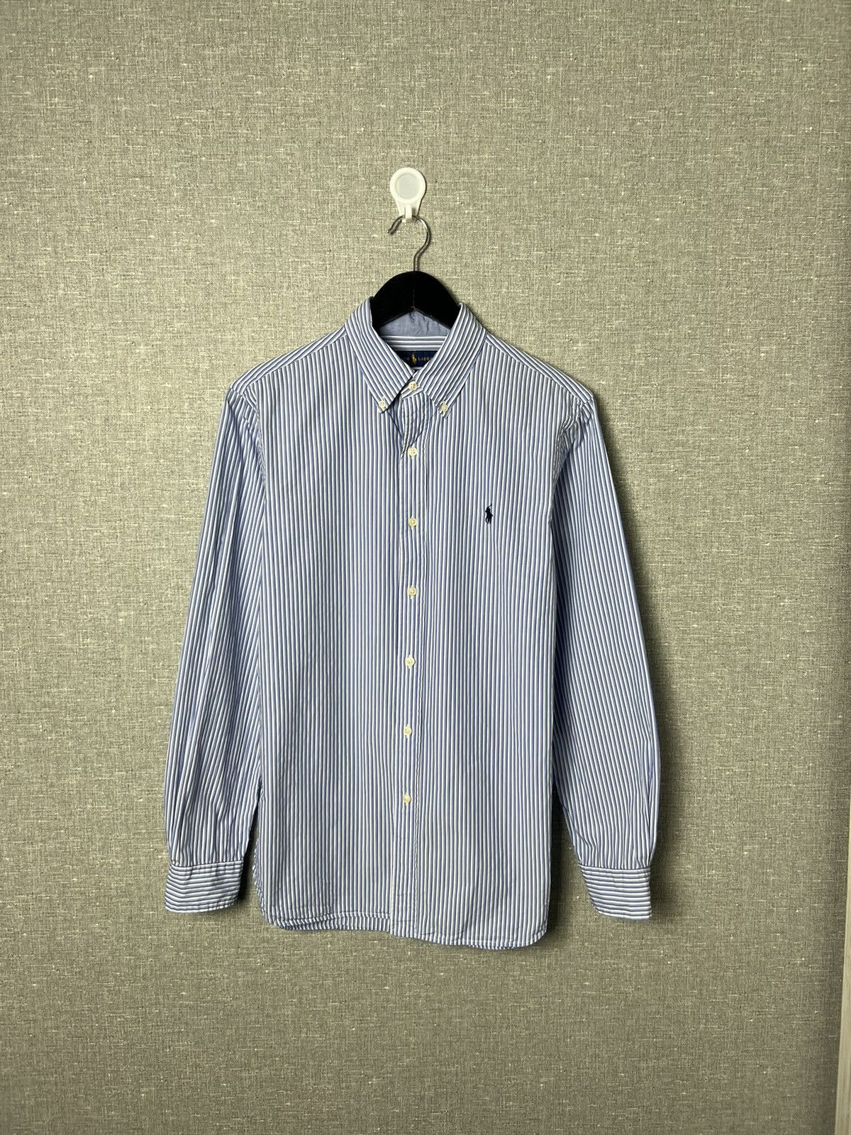 Polo Ralph Lauren Polo Ralph Lauren Slim Fit Crinkle Finish Striped Shirt Size US M / EU 48-50 / 2 - 1 Thumbnail