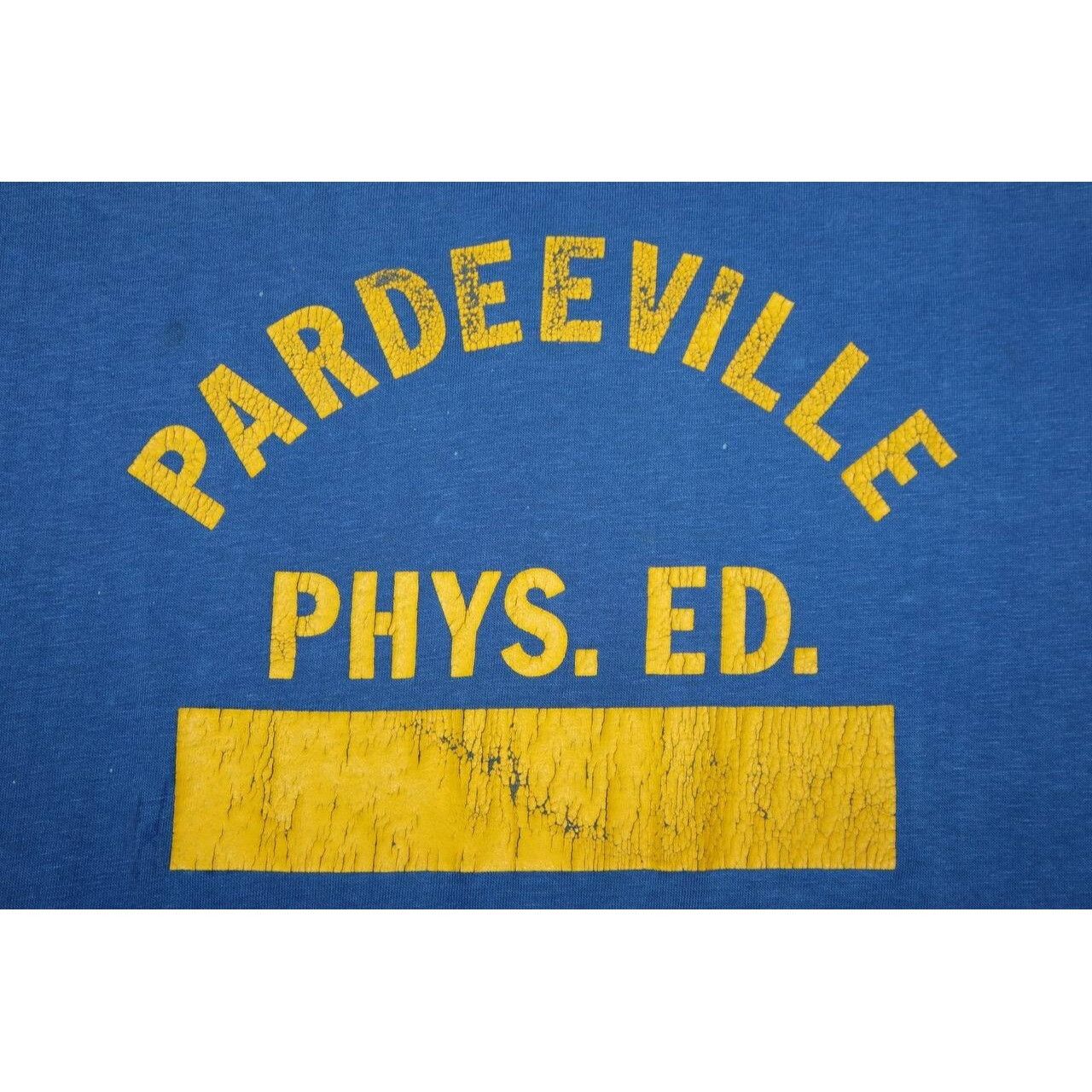 Vintage VTG 60s 70s Pardeeville Phys Ed Reversible T-Shirt Blue L Size US L / EU 52-54 / 3 - 6 Thumbnail