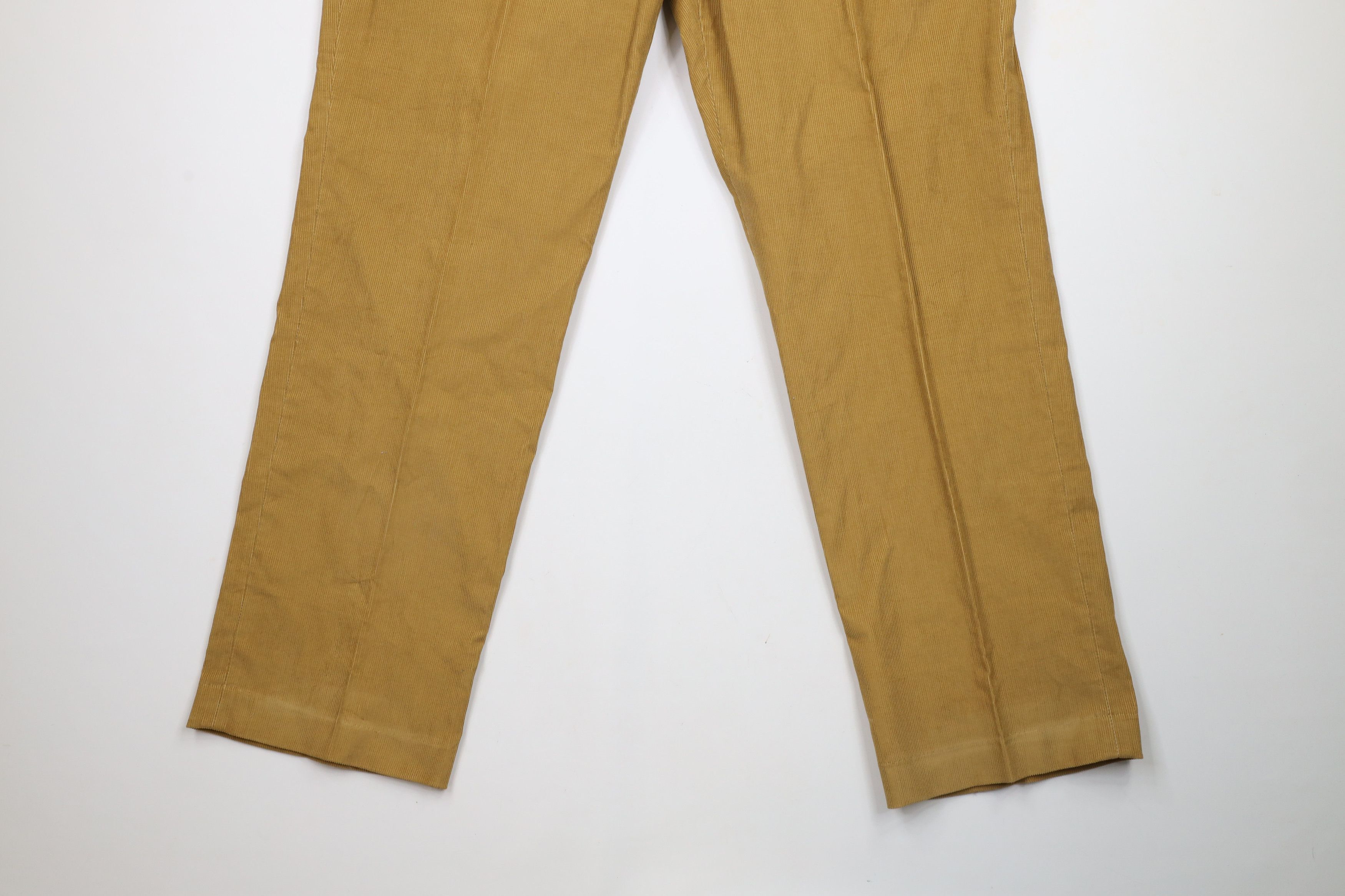 Lands' End × Vintage Vintage 90s Lands End Wide Leg Corduroy Chino Pants Beige Size US 40 / EU 56 - 4 Thumbnail