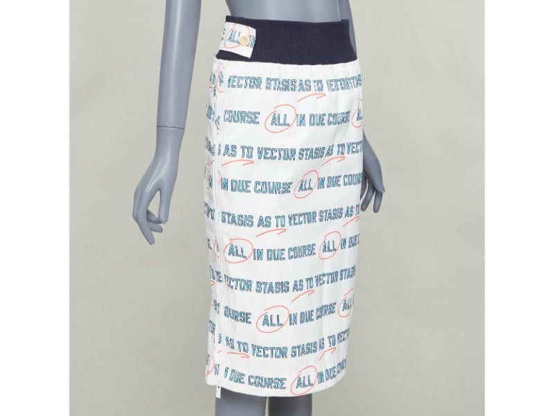 Sacai SACAI 2018 Vector Stasis graphic print side zip black waistband pencil skirt JP1 S Size 27" / US 4 / IT 40 - 1 Thumbnail