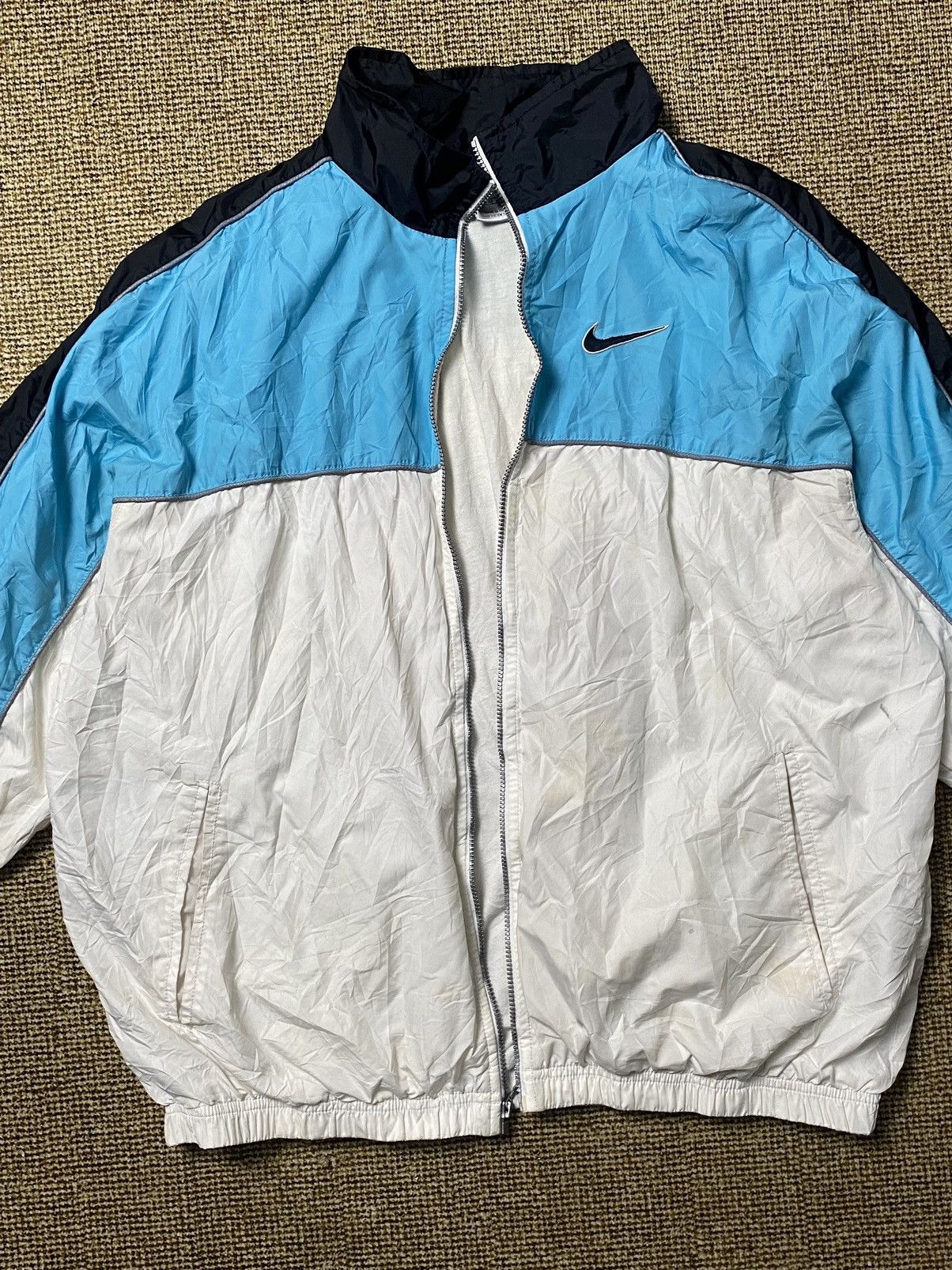 Nike × Vintage Vintage 2000s Nike Big Logo Nylon Zipper Jacket Size US M / EU 48-50 / 2 - 4 Thumbnail
