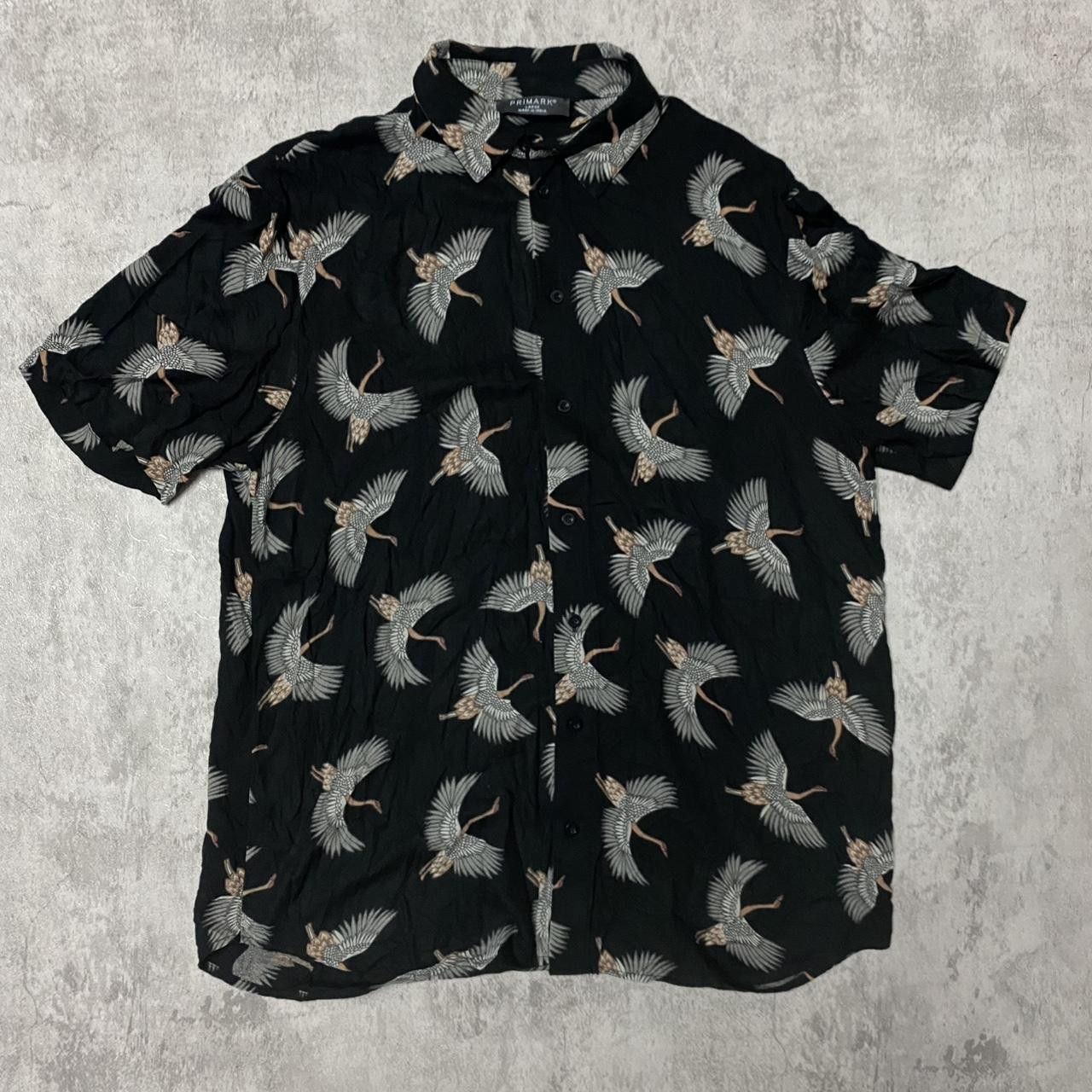 Primark Primark oversized black crane shirt Size US L / EU 52-54 / 3 - 1 Thumbnail