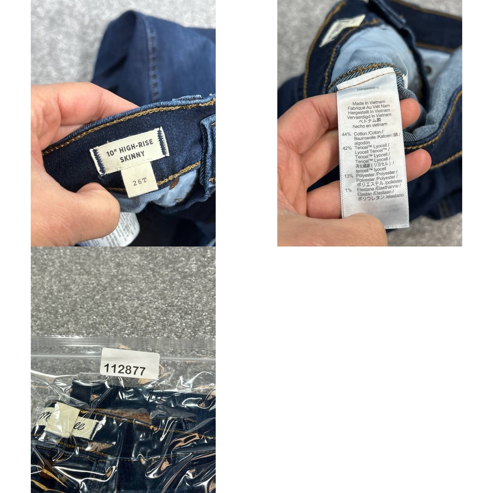 Madewell Madewell Jeans 26 Tall Blue Denim Mid Rise 10'' High Rise Skinny 25x30 Womens Size 26" / US 2 / IT 38 - 8 Thumbnail