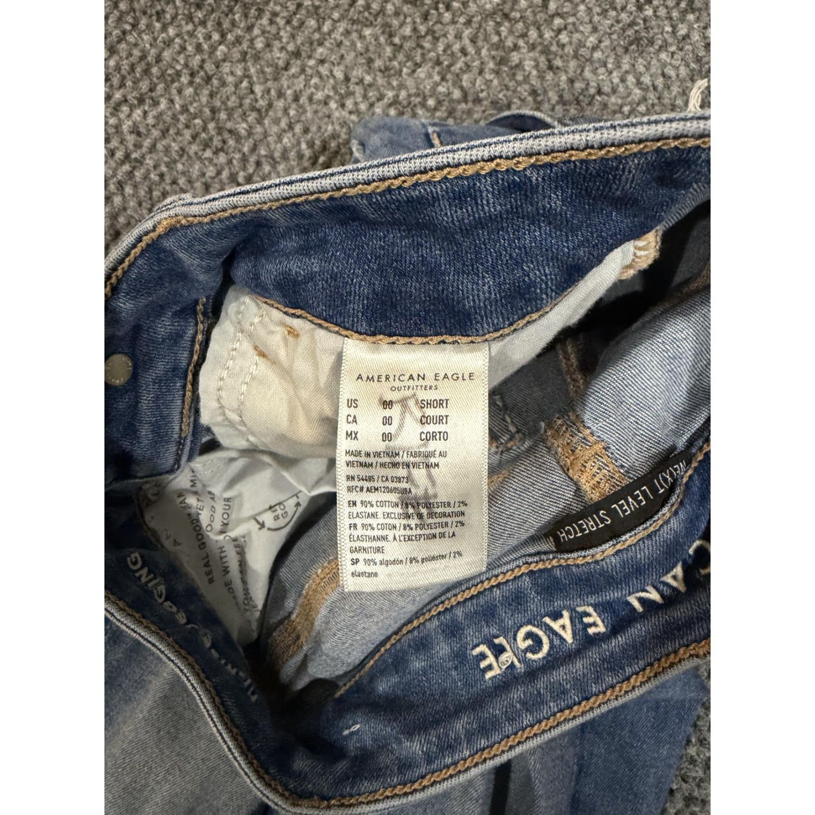 American Eagle Outfitters American Eagle Jeans Womens 00 Short High-Rise Jegging Blue Slim Distressed 5-Pocket Stretch Denim Size 24" / US 00 / IT 34 - 5 Thumbnail