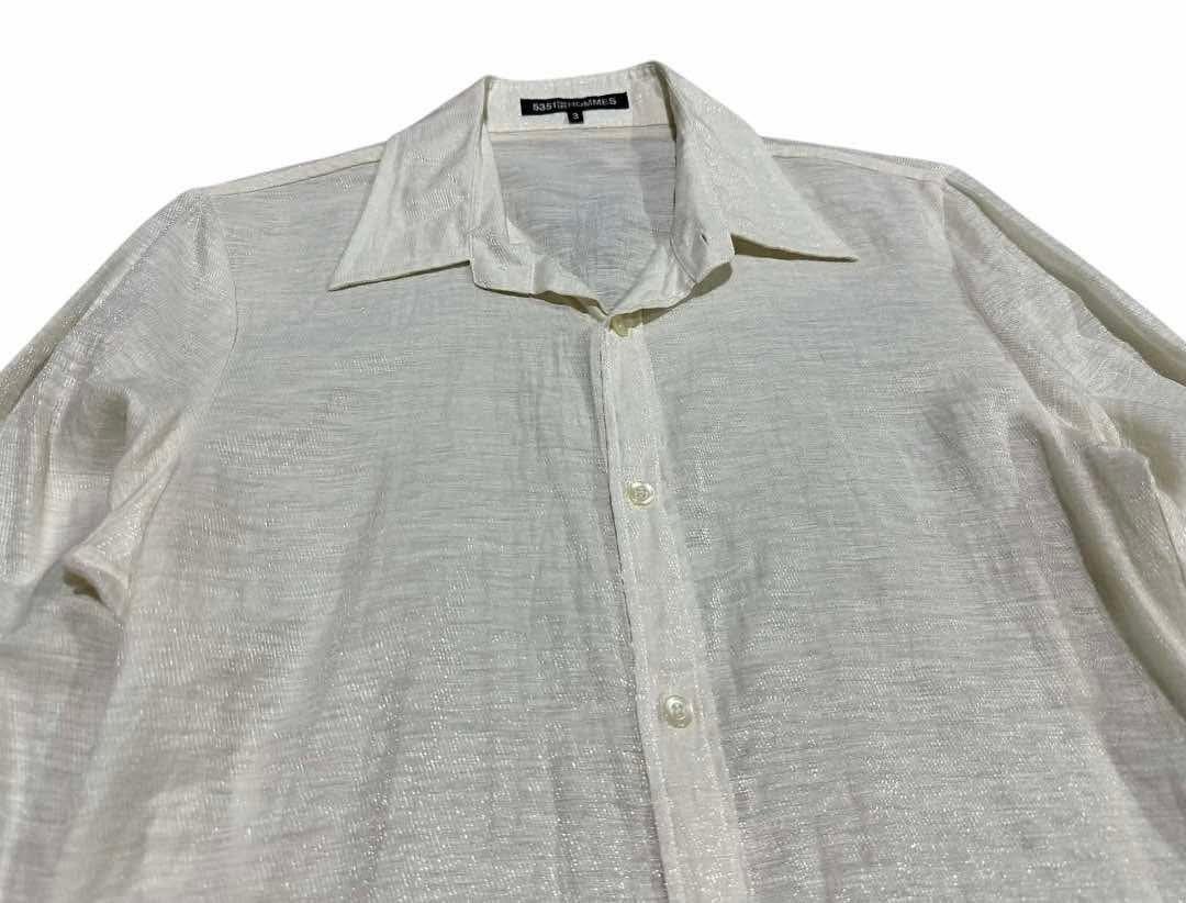 5351 POUR LES HOMMES 🔥Sick Y2K 5351 Pour Les Hommes Hemp Woven Shirt Long Sleeve Size US M / EU 48-50 / 2 - 2 Thumbnail