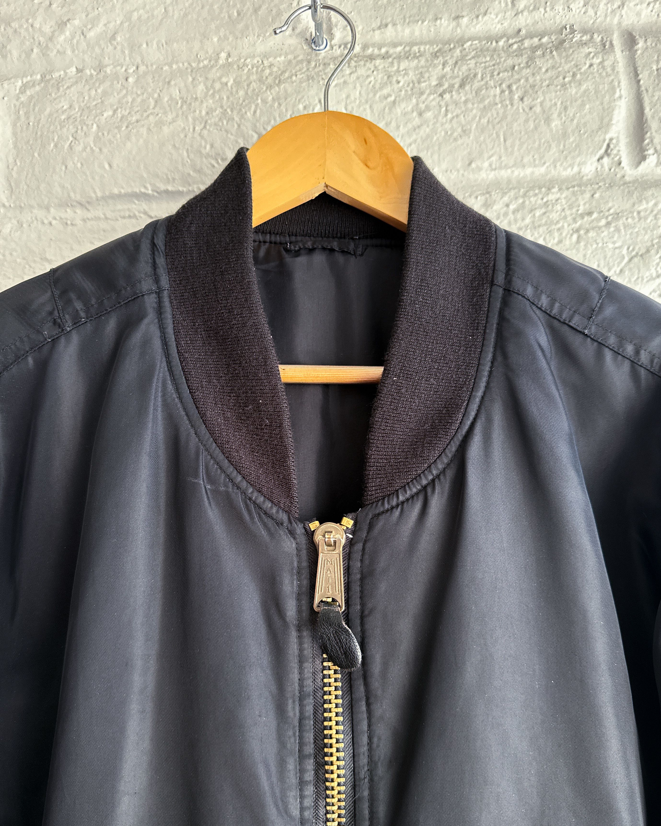 Vintage Vintage 90s Rothco MA-1 Bomber Jacket Black Nylon Men's XL Size US XL / EU 56 / 4 - 2 Thumbnail