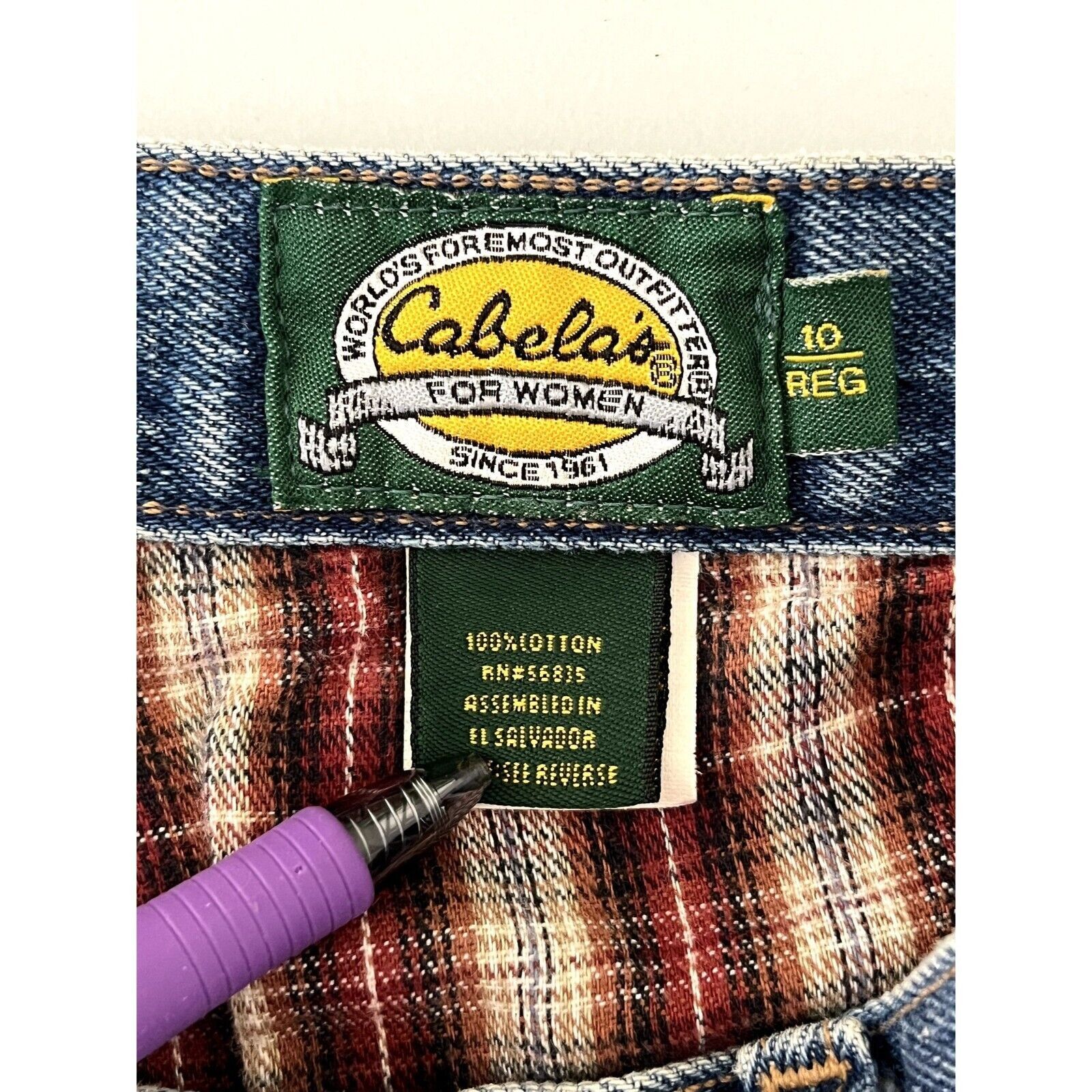 Vintage Vintage Cabela's Denim Blue Jeans Womens 10 Regular READ Size 32" / US 10 / IT 46 - 6 Thumbnail