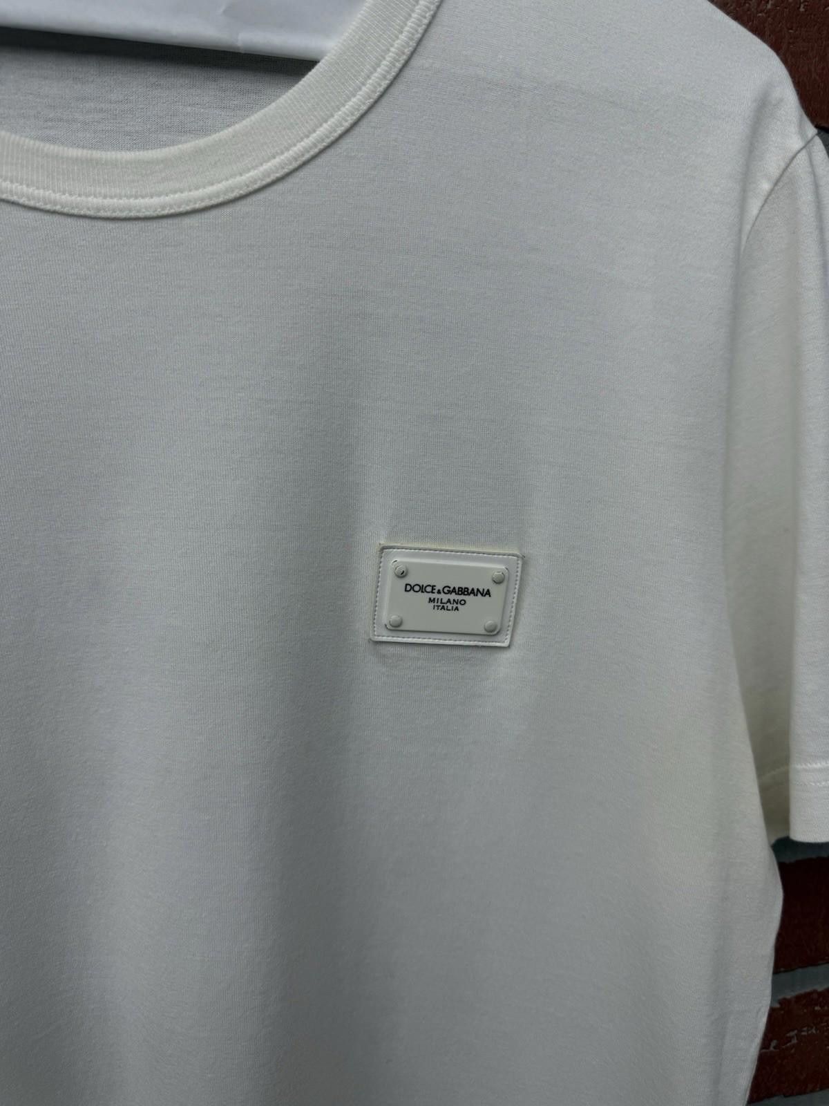 Dolce & Gabbana Dolce & Gabbana Plaque T-shirt D&G - White Size 50 Mens Size US M / EU 48-50 / 2 - 6 Thumbnail