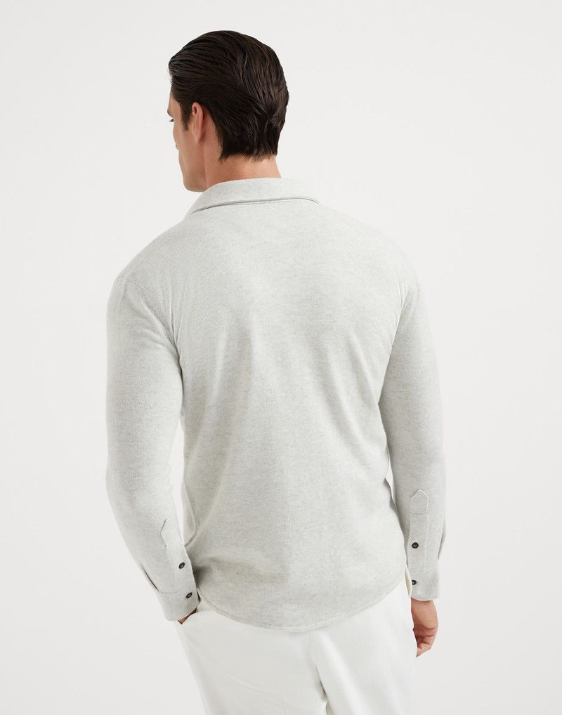 Brunello Cucinelli o1w1db10326 Shirt Style Cardigan in Grey Size US L / EU 52-54 / 3 - 4 Thumbnail
