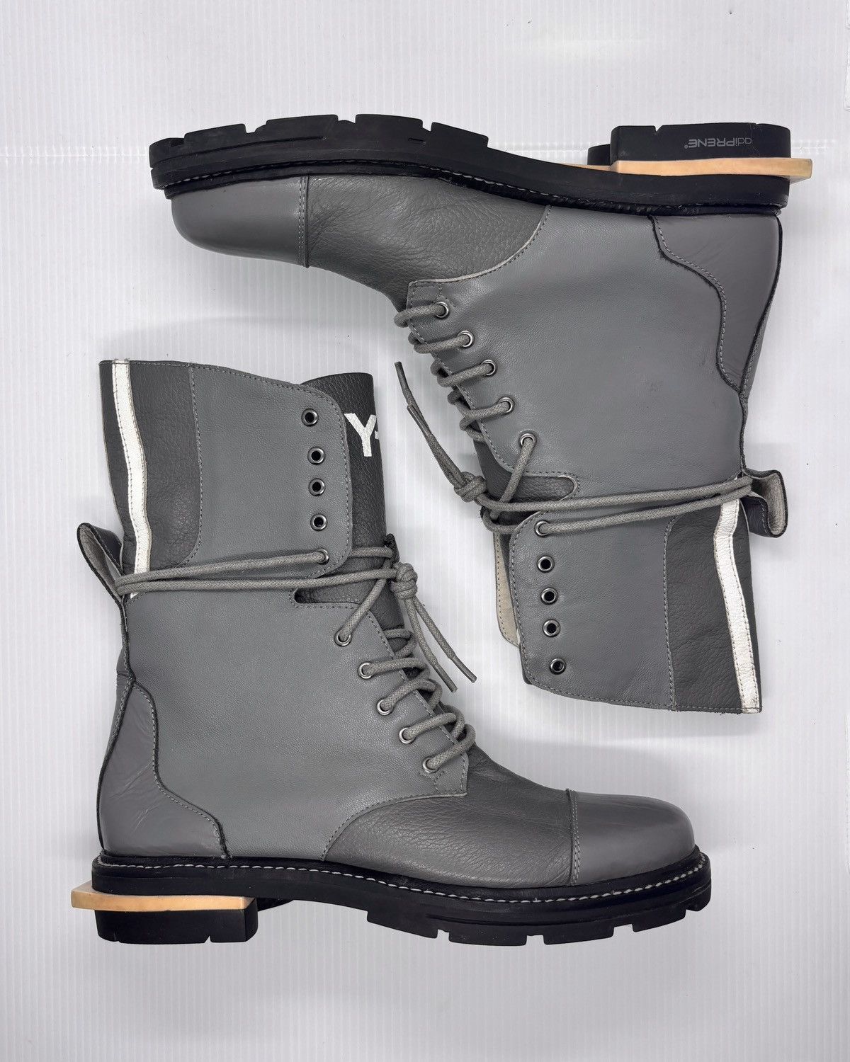 Y-3 Aw2012 Three Striped Combat Boots Size US 7.5 / EU 40-41 - 9 Thumbnail