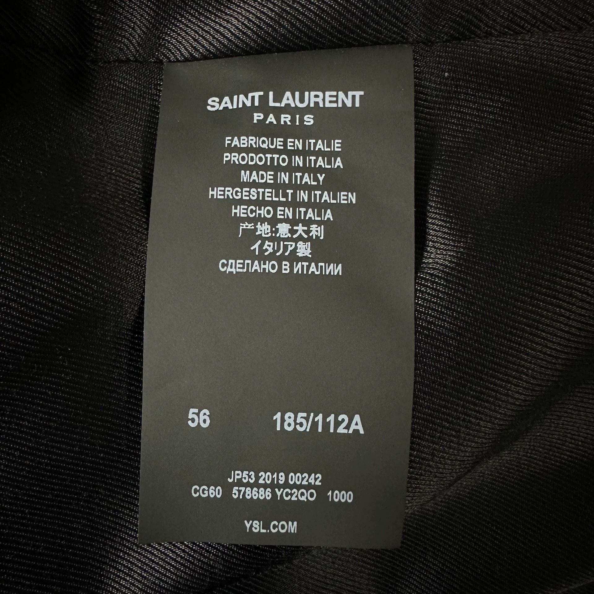 Yves Saint Laurent YSL L01 Rare Italian Lambskin 56 Oversized Biker Jacket Size US XL / EU 56 / 4 - 6 Thumbnail