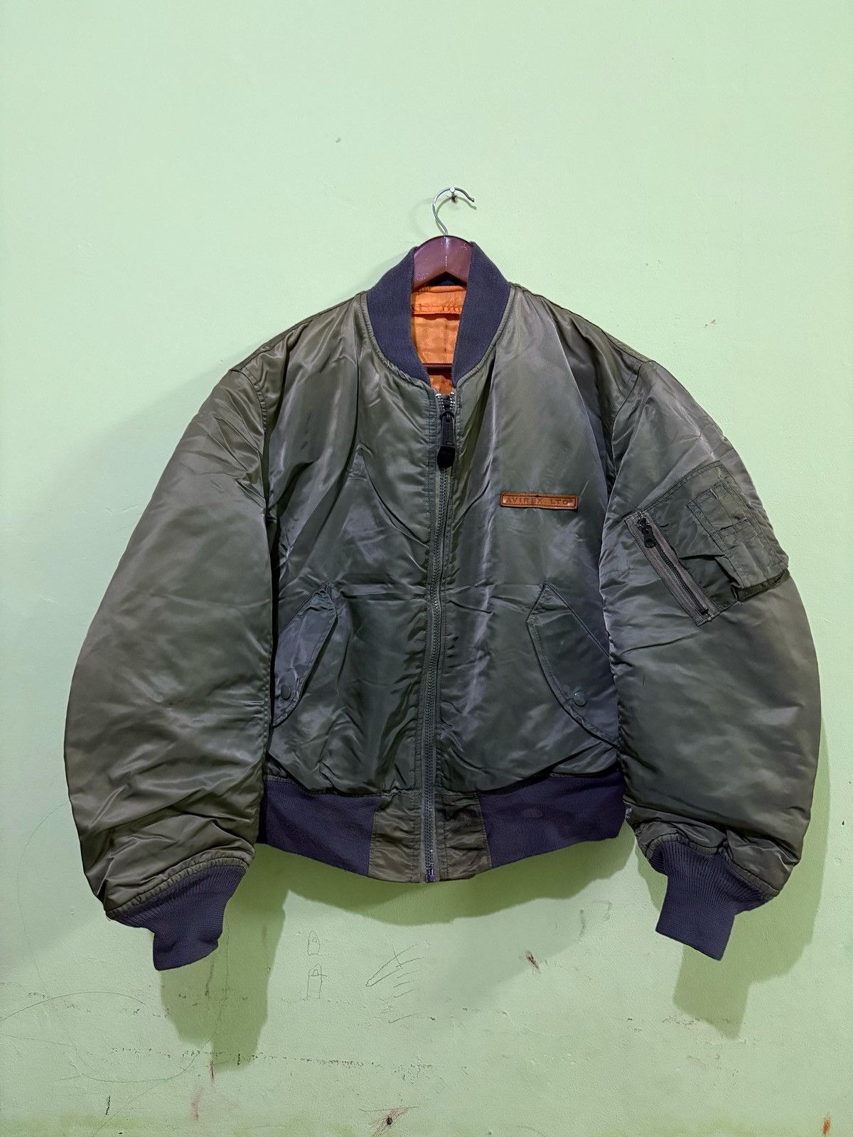 Vintage 90's Avirex MA-1 Bomber Jacket Flight Jacket Design