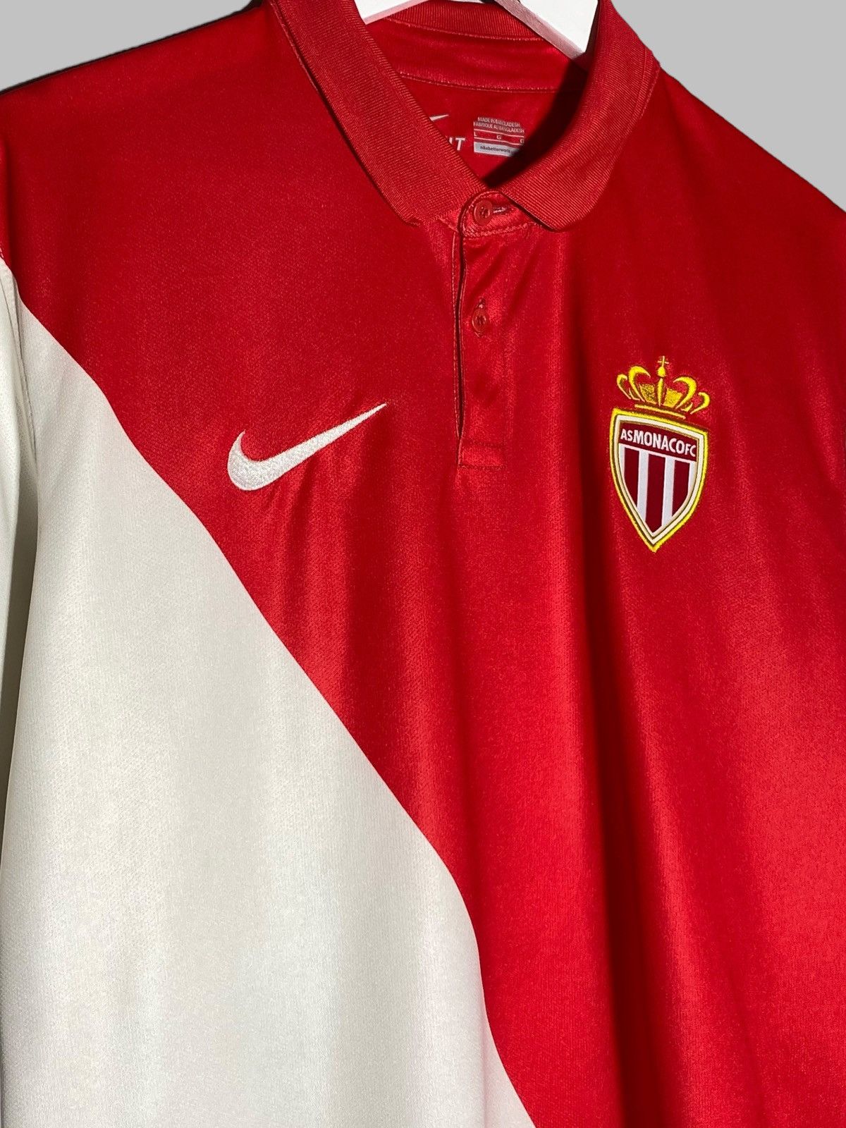 Nike Nike AS Monaco 2014 2015 Home Football Shirt Soccer Jersey Size US L / EU 52-54 / 3 - 3 Thumbnail