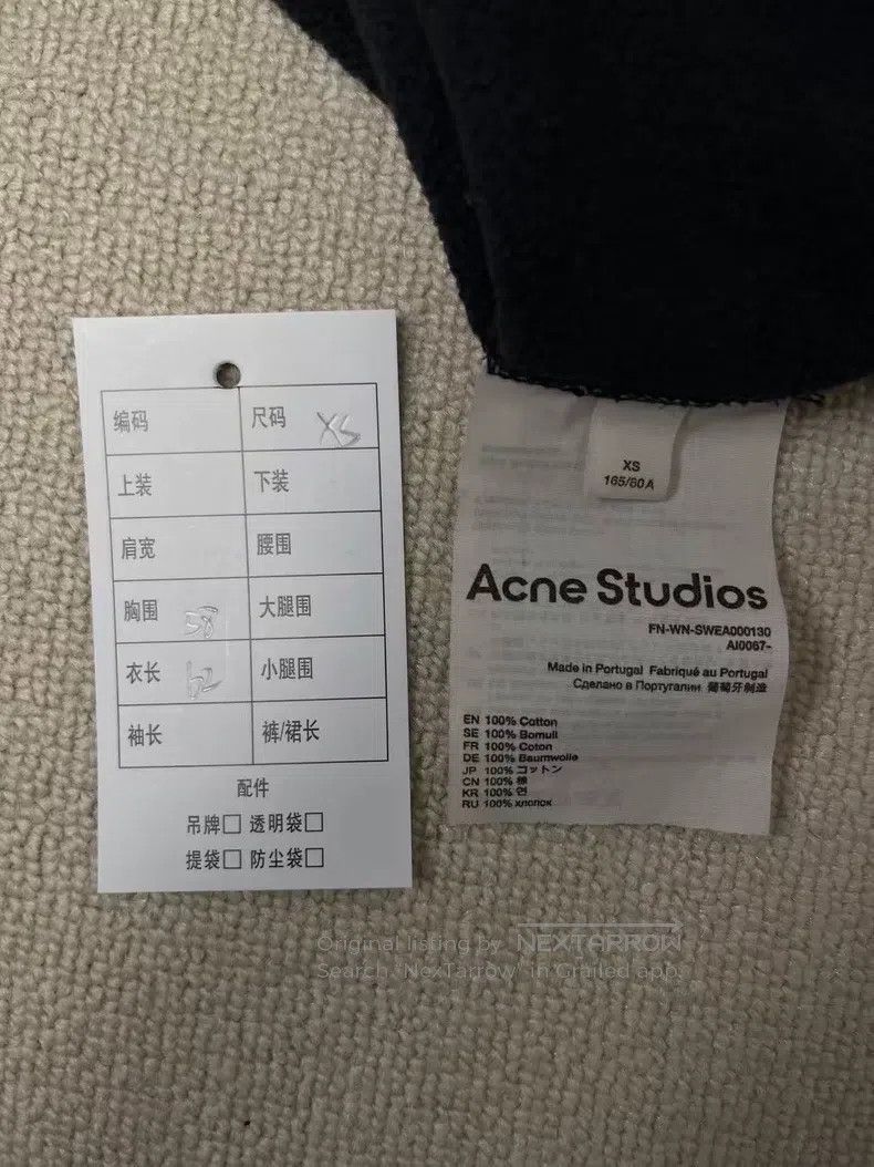 Acne Studios Acne Studios Logo Lettering Pullover Hoodie - Black Size US XS / EU 42 / 0 - 4 Thumbnail