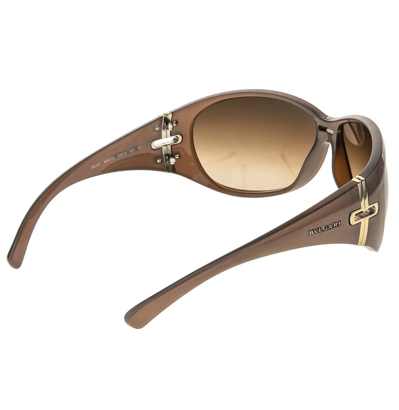Bvlgari BVLGARI BV8040S 8040 Brown Gold Pearl Wrap Mask Sunglasses Size ONE SIZE - 6 Thumbnail