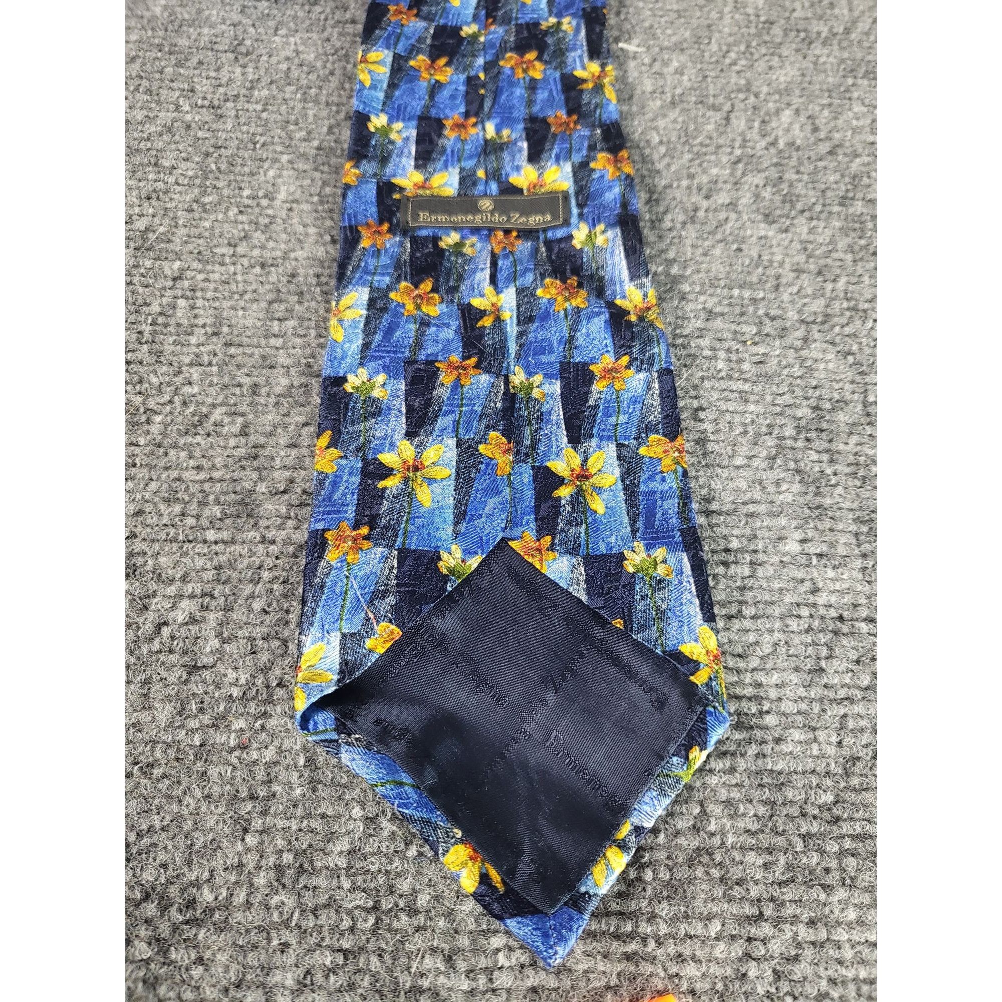 Ermenegildo Zegna Ermenegildo Zegna Floral Neck Tie Multicolor Geometric Print Size ONE SIZE - 2 Thumbnail