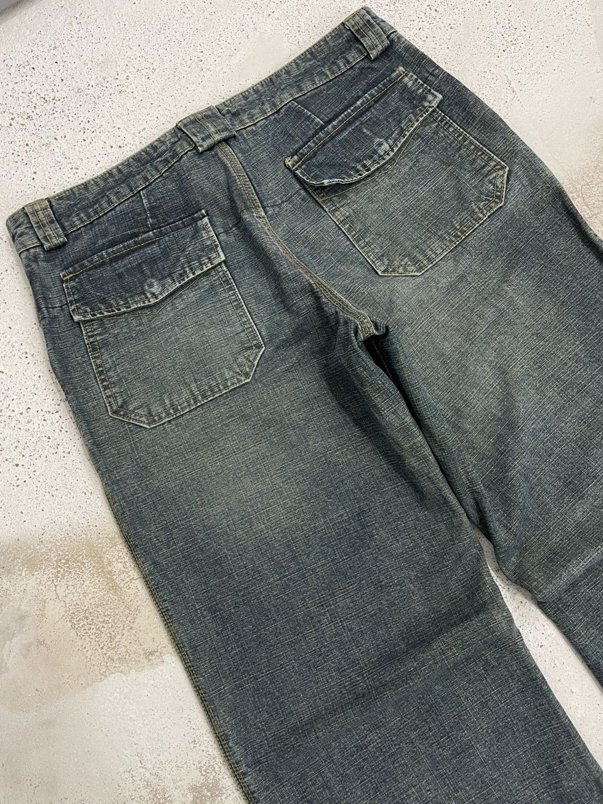 If Six Was Nine Crazy Y2K Mudwash I6W9 Wow Original Wide Leg Size US 29 - 10 Thumbnail