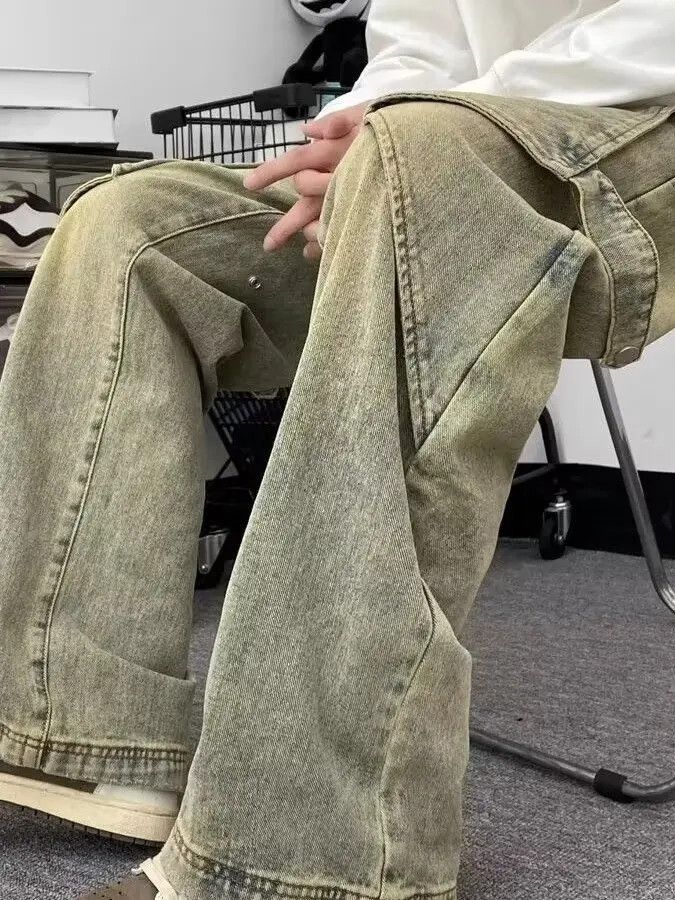 Japanese Brand × Jean Retro loose straight leg wide leg jeans Size US 32 / EU 48 - 3 Thumbnail