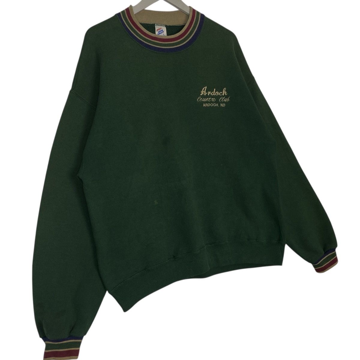 Vintage Vintage Jerzees Small Logo Embroidered Green Pullover Size L Size US L / EU 52-54 / 3 - 3 Thumbnail