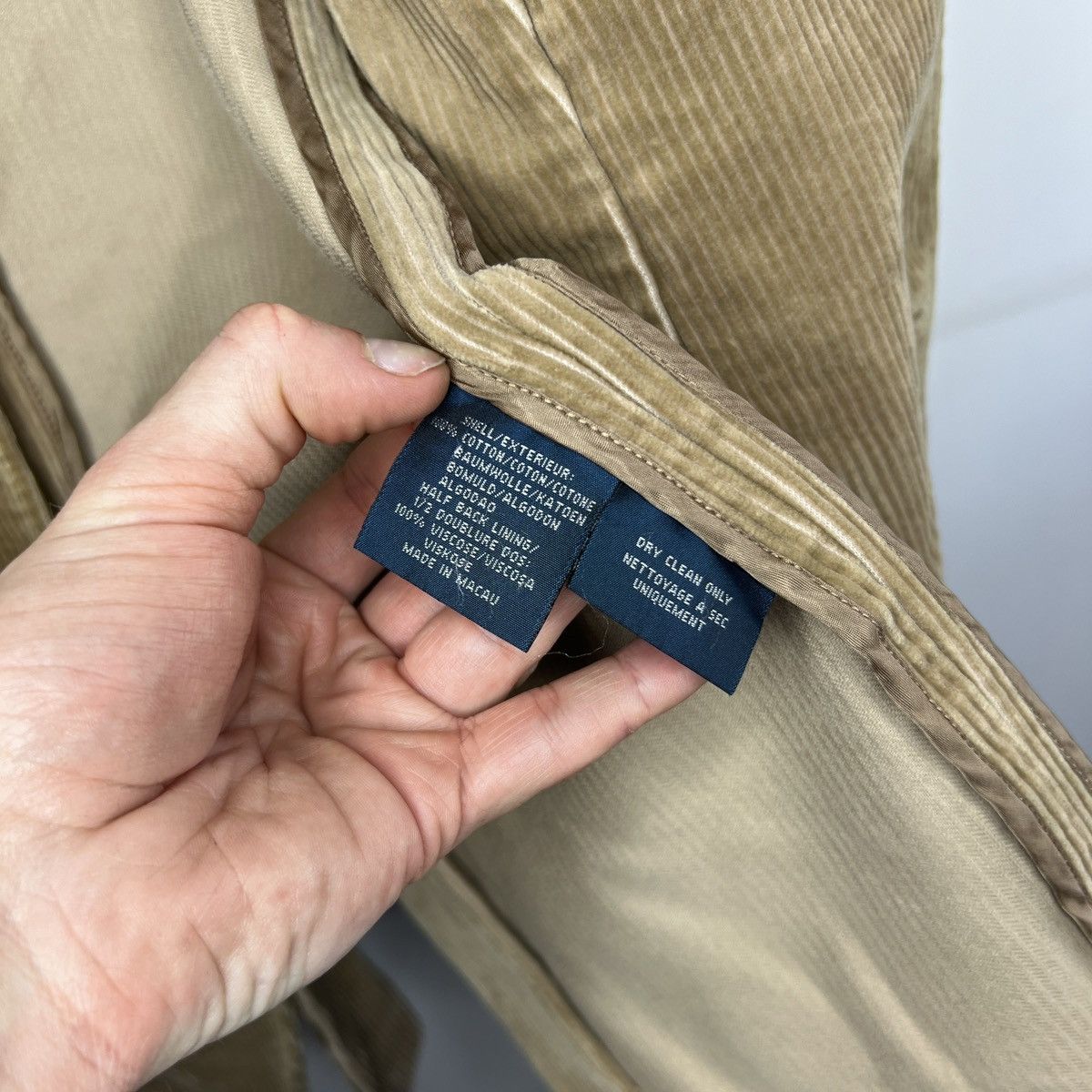 Polo Ralph Lauren × RRL Ralph Lauren × Ralph Lauren Vintage Polo Ralph Lauren Corduroy Blazer Jacket Coat Beige Size US L / EU 52-54 / 3 - 7 Thumbnail