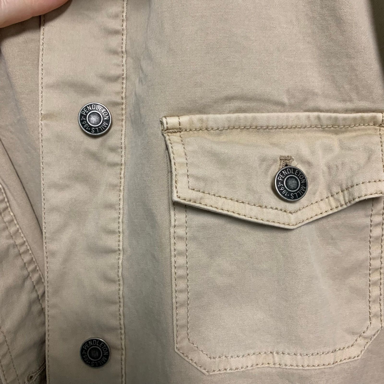 Pendleton Pendleton Women’s Tan Beige Button Up 98% Cotton Jacket XL Size XL / US 12-14 / IT 48-50 - 5 Thumbnail