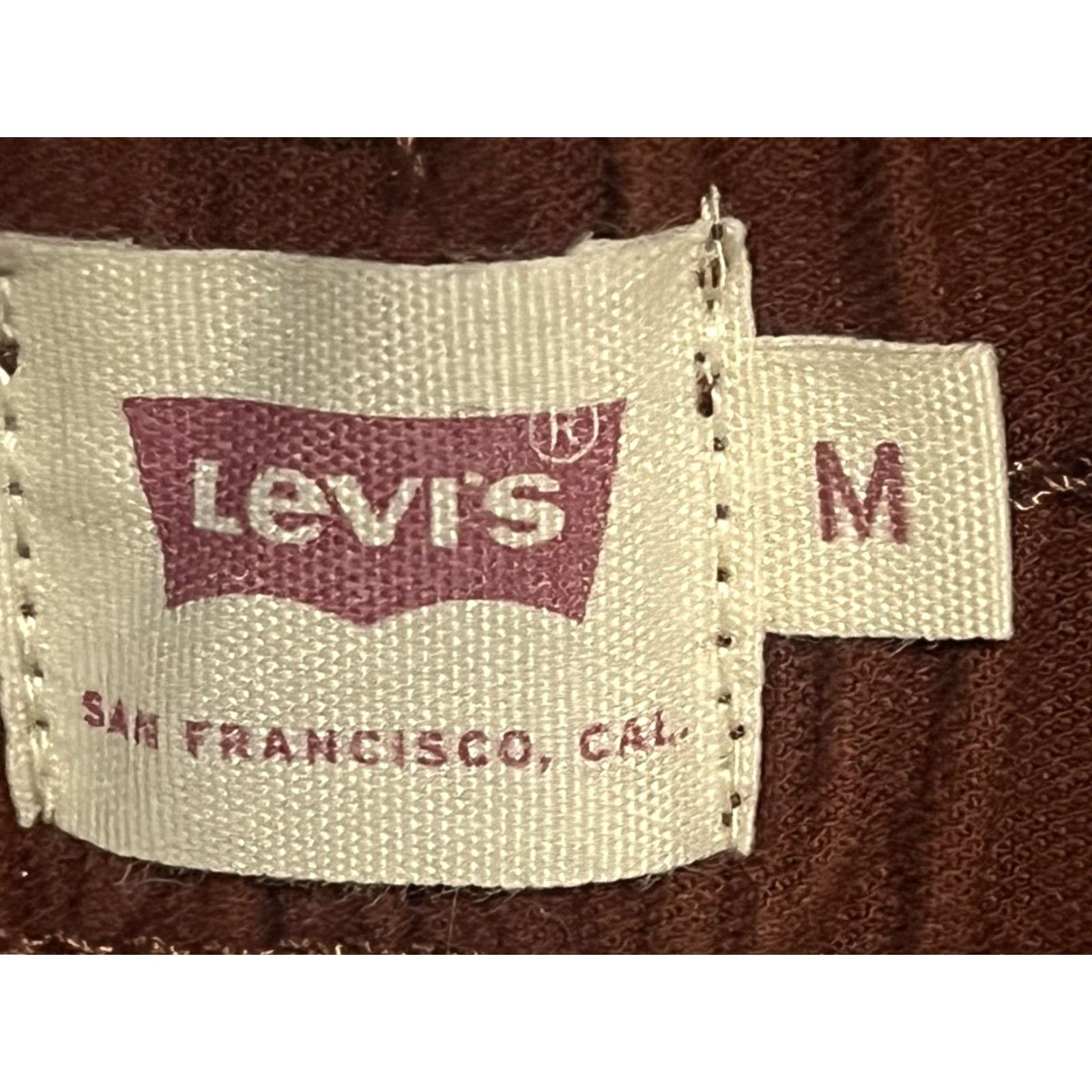 Levi's Levis Red Joggers Men M Stretch Pants Comfort Elastic Waist Cotton Blend 30in Inseam Regular Size M Jogger Mens Red Comfort Pants Size US 31 - 7 Thumbnail