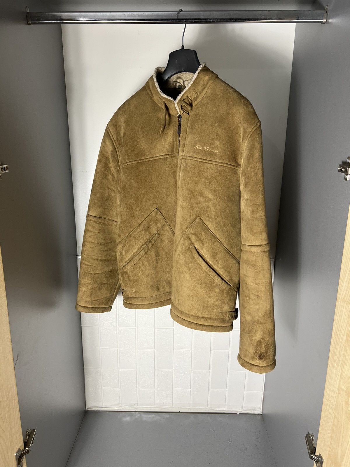 Vintage VERY RARE BEN SHERMAN ALASKA COAT LEATHER JAKCET MILITARY Size US L / EU 52-54 / 3 - 3 Thumbnail