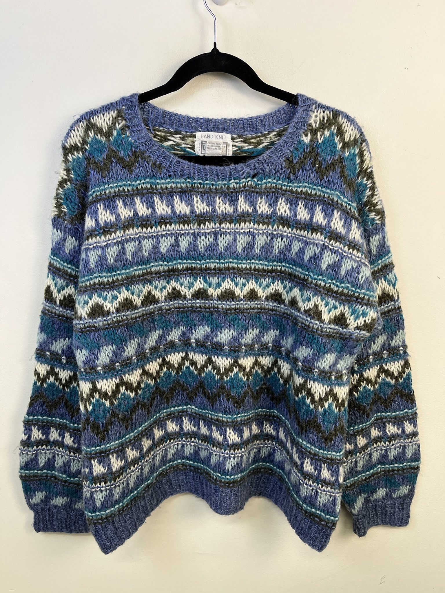 Vintage Vintage Knit Sweater 1990s Thick Knit DD Sloane Mohair Wool Striped Knit Swetaer Size M Size US M / EU 48-50 / 2 - 1 Thumbnail