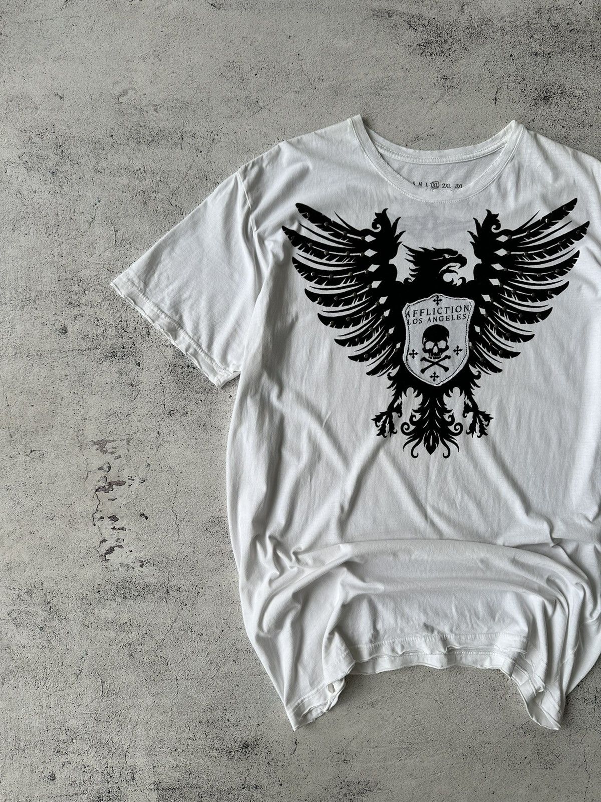 Affliction × Japanese Brand Crazy Vintage Y2K Affliction T Shirt Grunge Size US XL / EU 56 / 4 - 4 Thumbnail