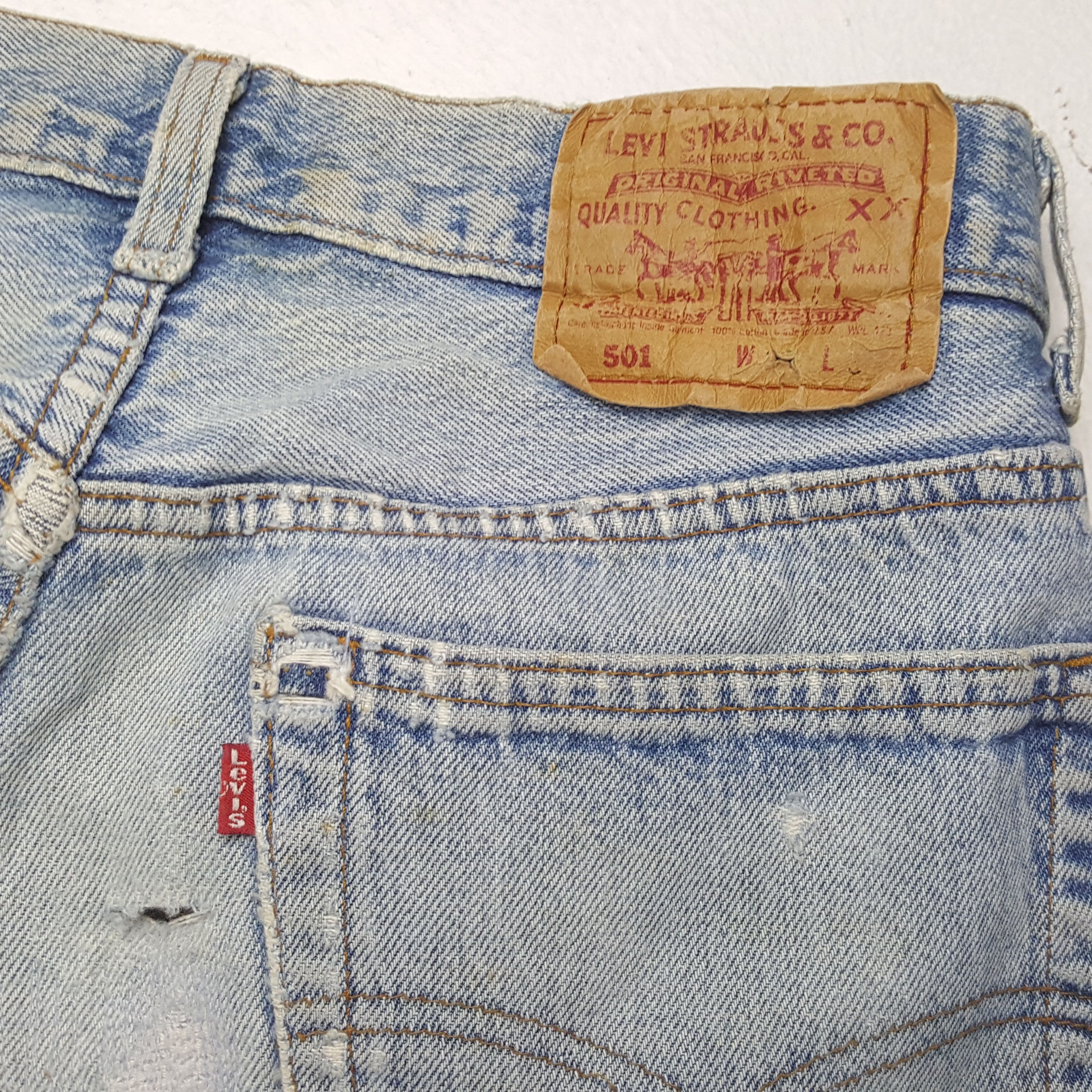 Levi's × Vintage LEVI'S 501 Streetwear Style Distressed Jeans Size US 30 / EU 46 - 14 Thumbnail