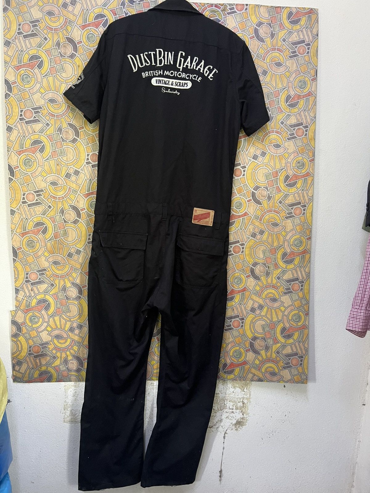 Japanese Brand Subciety Dustbin Garage EmbroideredBritishMotorcycleWorkwear Size US 42 / EU 58 - 5 Thumbnail