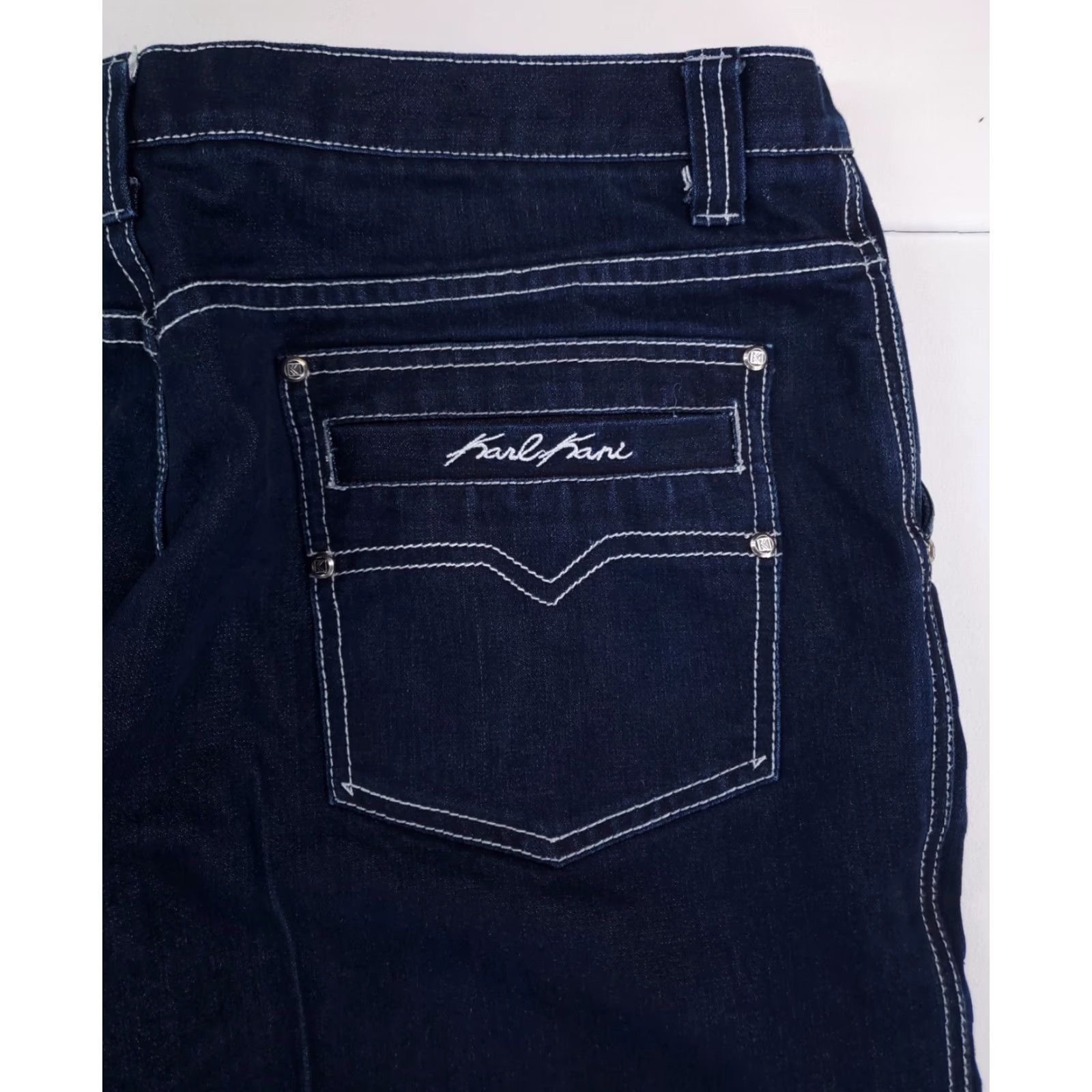 Karl Kani VINTAGE Karl Kani Jeans Dark Blue Baggy Mens 44 x 34 Regular INSEAM 34 Wide-Leg Blue Mens 44 Size US 44 / EU 60 - 5 Thumbnail