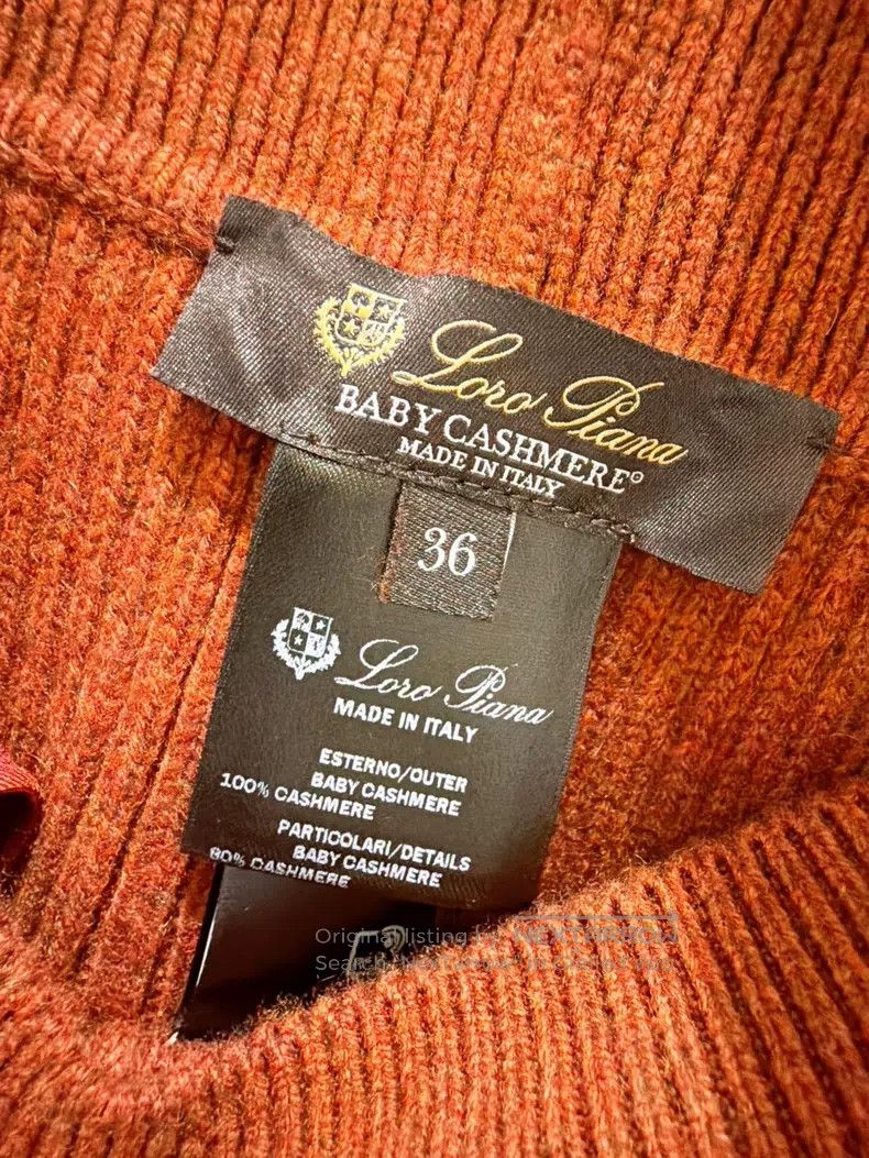 Loro Piana Loro Piana Pumpkin Orange Baby Cashmere Wide Leg Knit Trou Size 24" / US 00 / IT 34 - 8 Thumbnail