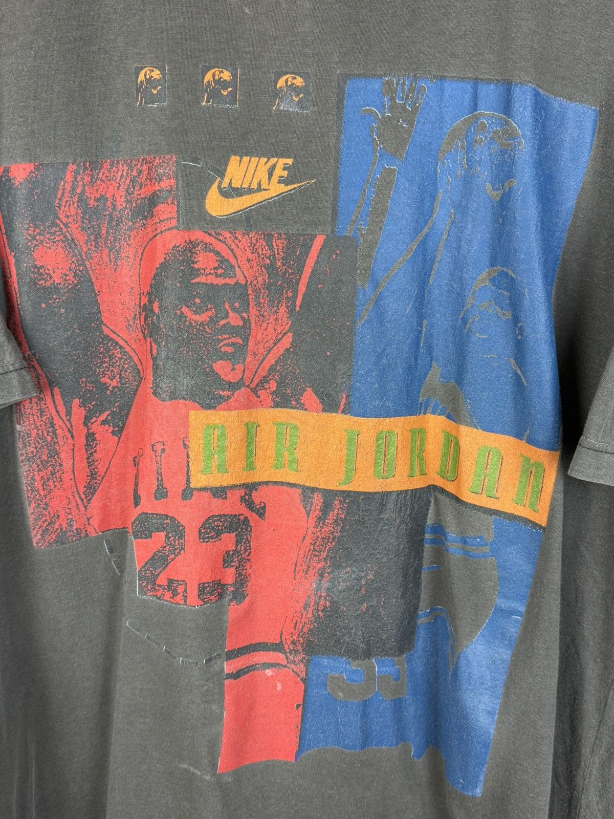 Nike 90s Nike Air Jordan #23 Retro Faded T-Shirt Grey XXL Size US XXL / EU 58 / 5 - 2 Thumbnail