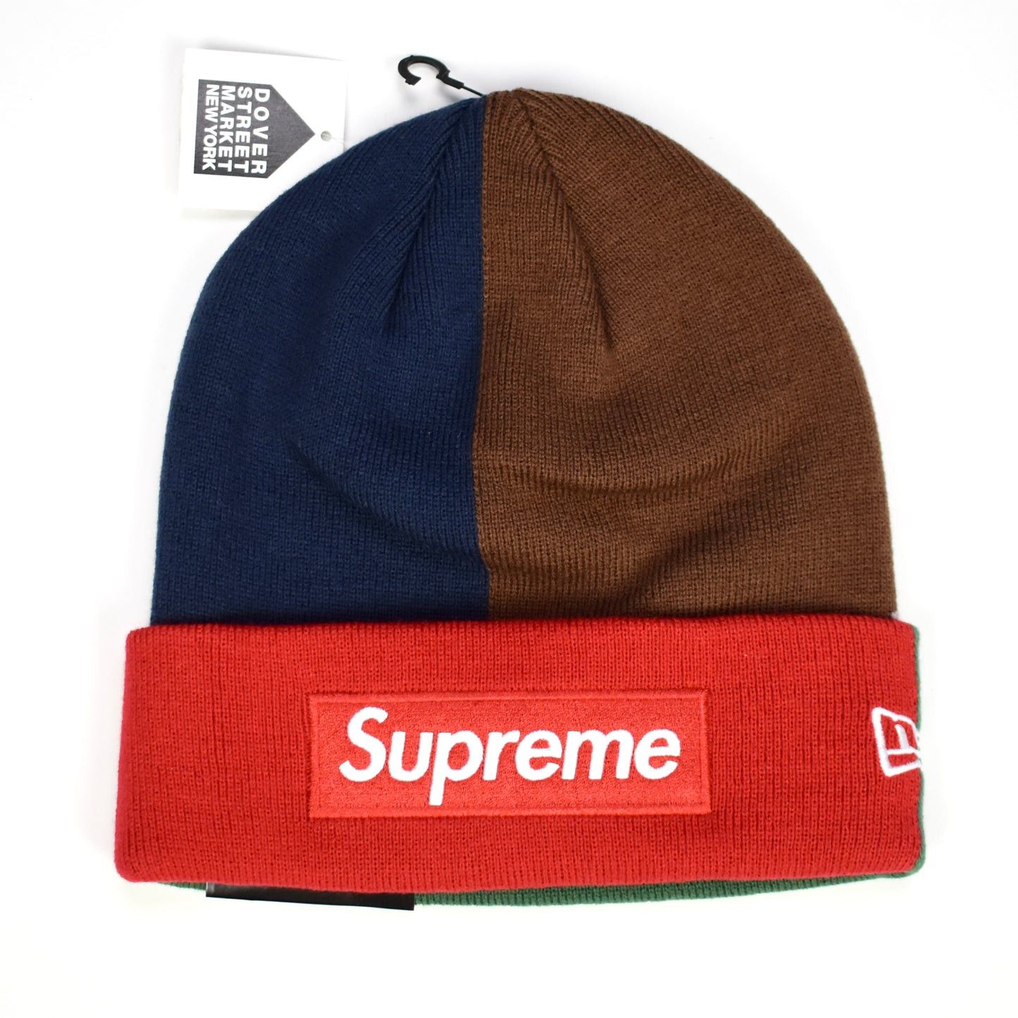 Supreme FW24 Color Block Red Box Logo Beanie Hat