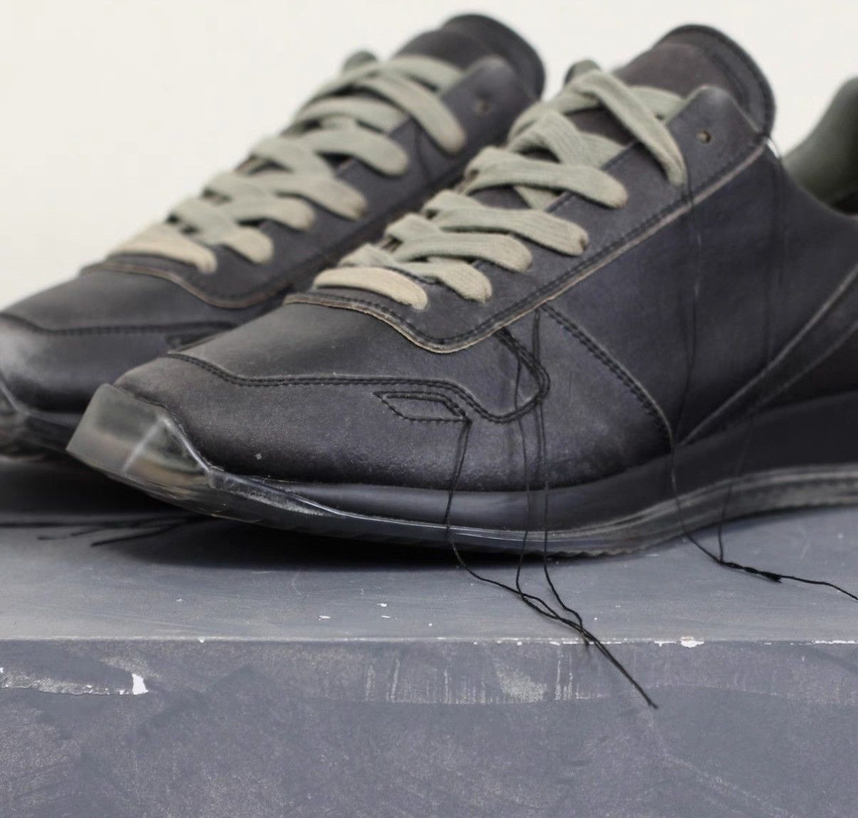 Rick Owens Rick Owens Mainline Fringed Low-Top Runner Sneakers Size US 6.5 / EU 39-40 - 2 Thumbnail