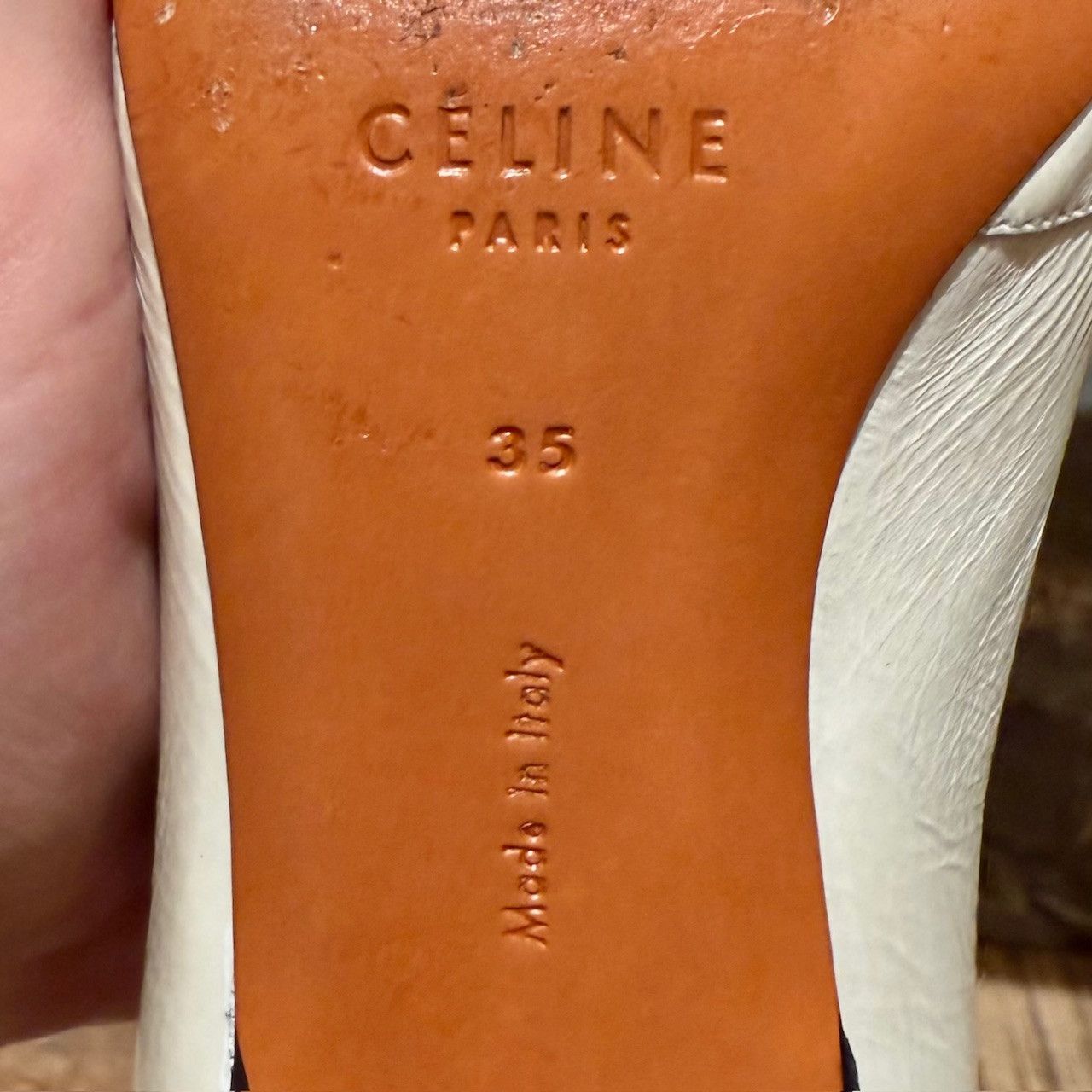 Celine Céline Ivory Patent Leather Kitten Ankle Boots Size US 5 / IT 35 - 8 Thumbnail
