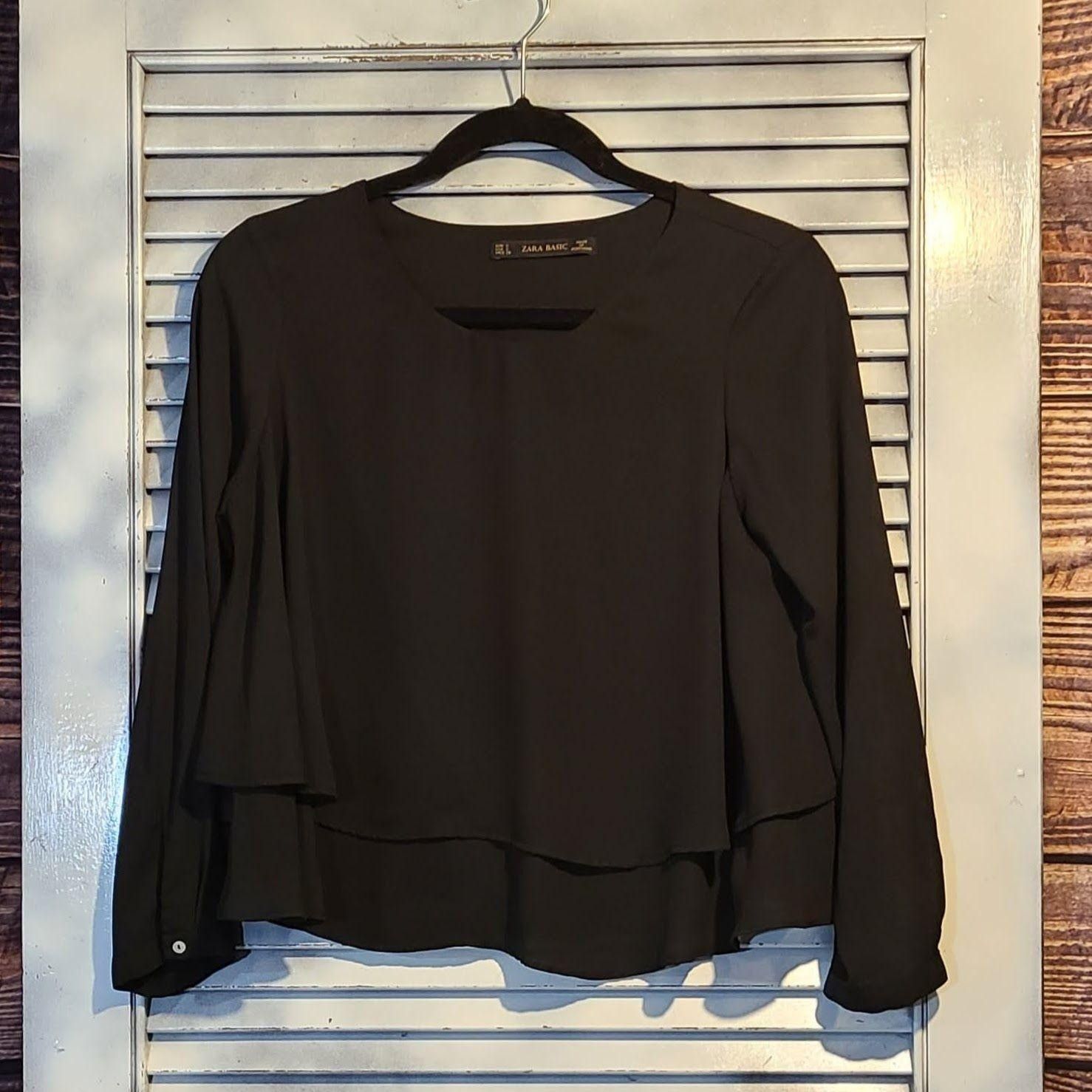 Zara Zara Basic Small Black Layered Blouse Size S / US 4 / IT 40 - 11 Thumbnail
