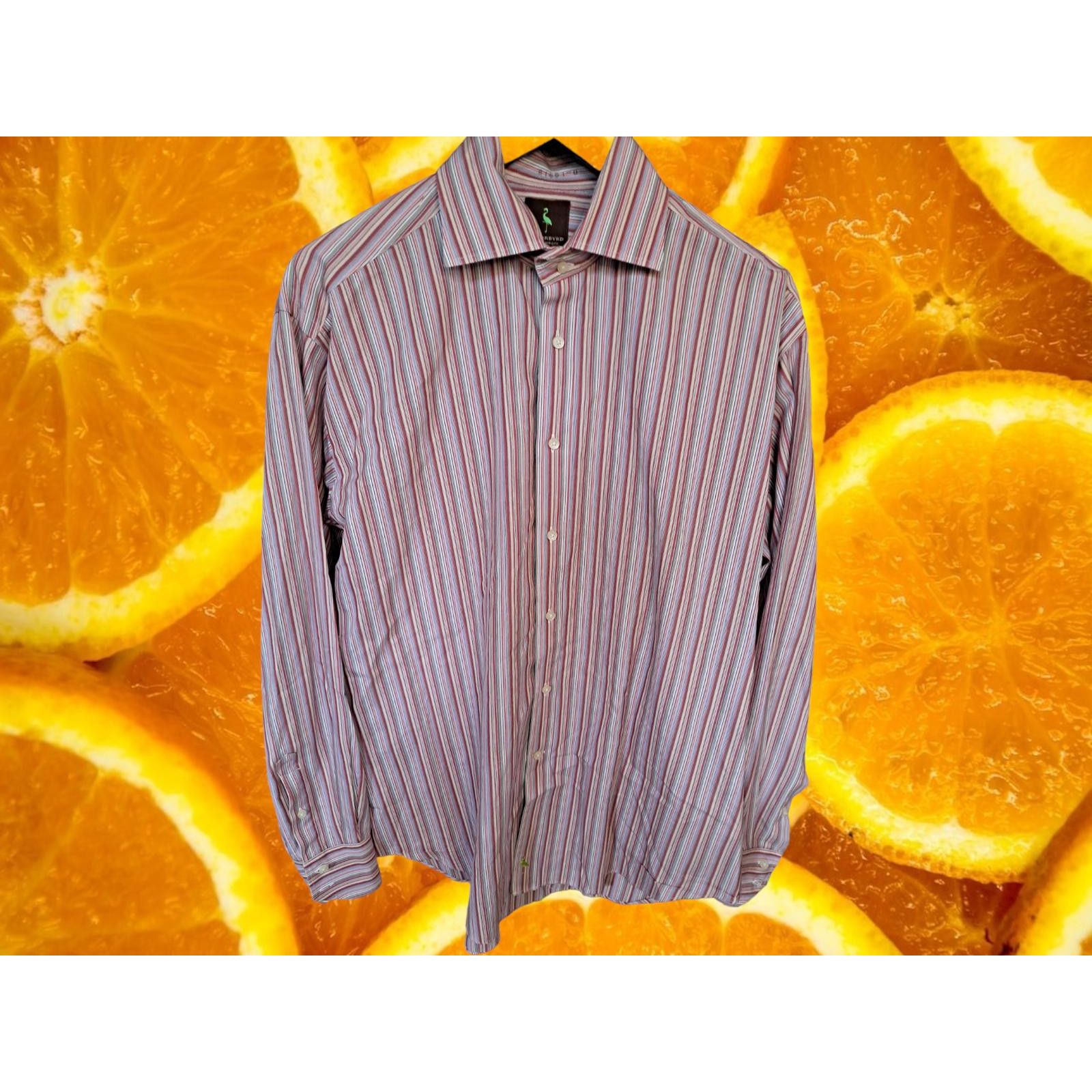 Tailorbyrd TailorByrd Colorful Striped Button Up Shirt Size Large Size US L / EU 52-54 / 3 - 1 Thumbnail