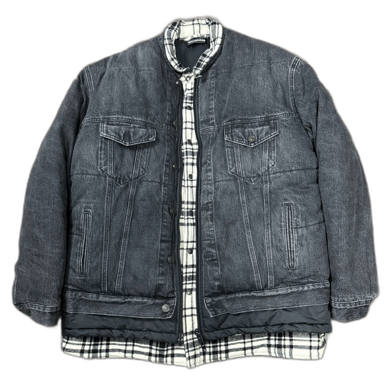 Balenciaga Balenciaga Denim Cotton Three-in-One Jacket Size US XXL / EU 58 / 5 - 1 Thumbnail