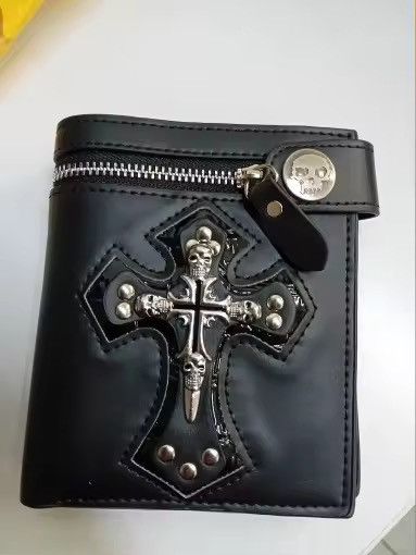 Japanese Brand Skull Cross PU Leather Wallet Size ONE SIZE - 1 Thumbnail
