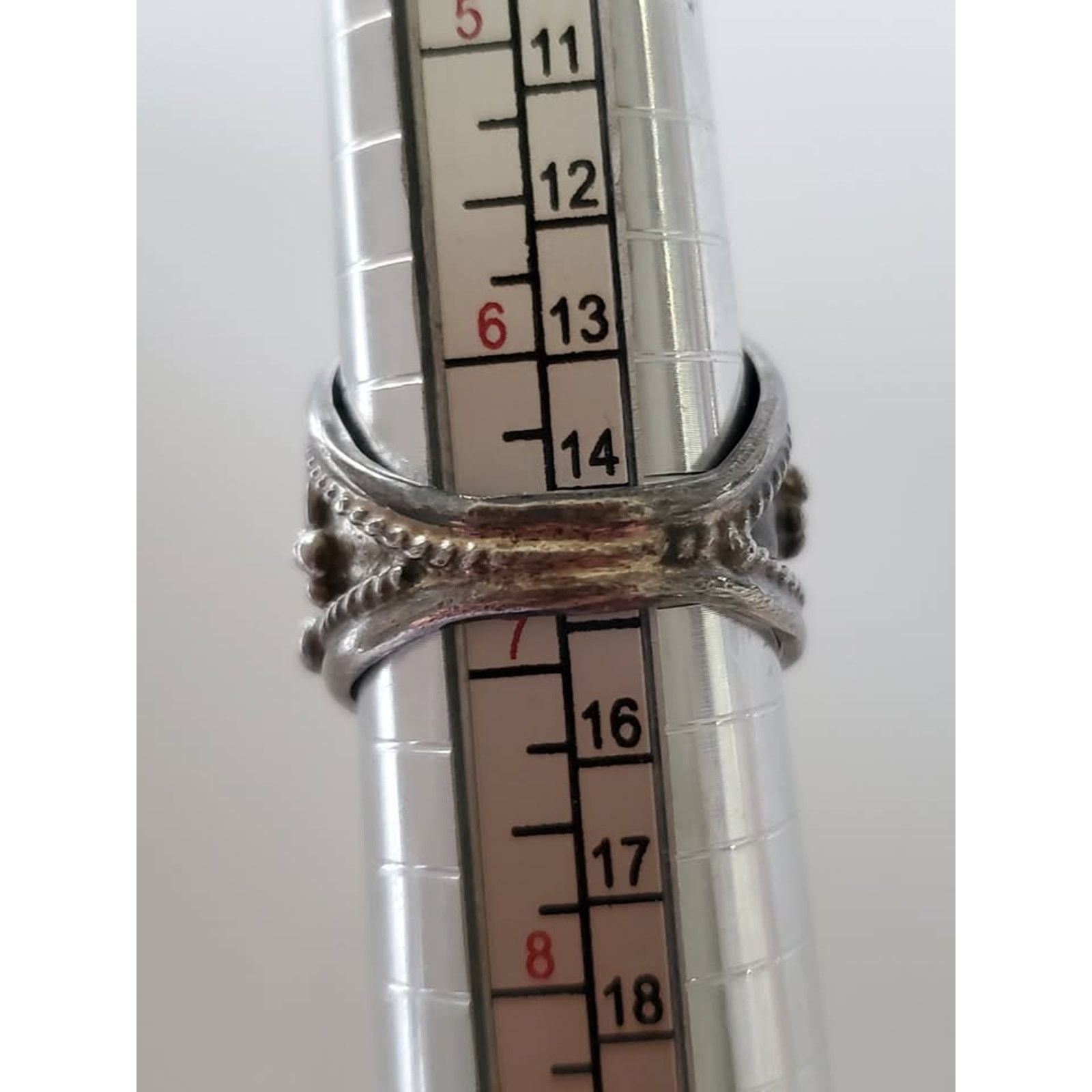 Unknown London Beautiful Sterling Silver Navajo Turquoise Floral Ring Size ONE SIZE - 9 Thumbnail