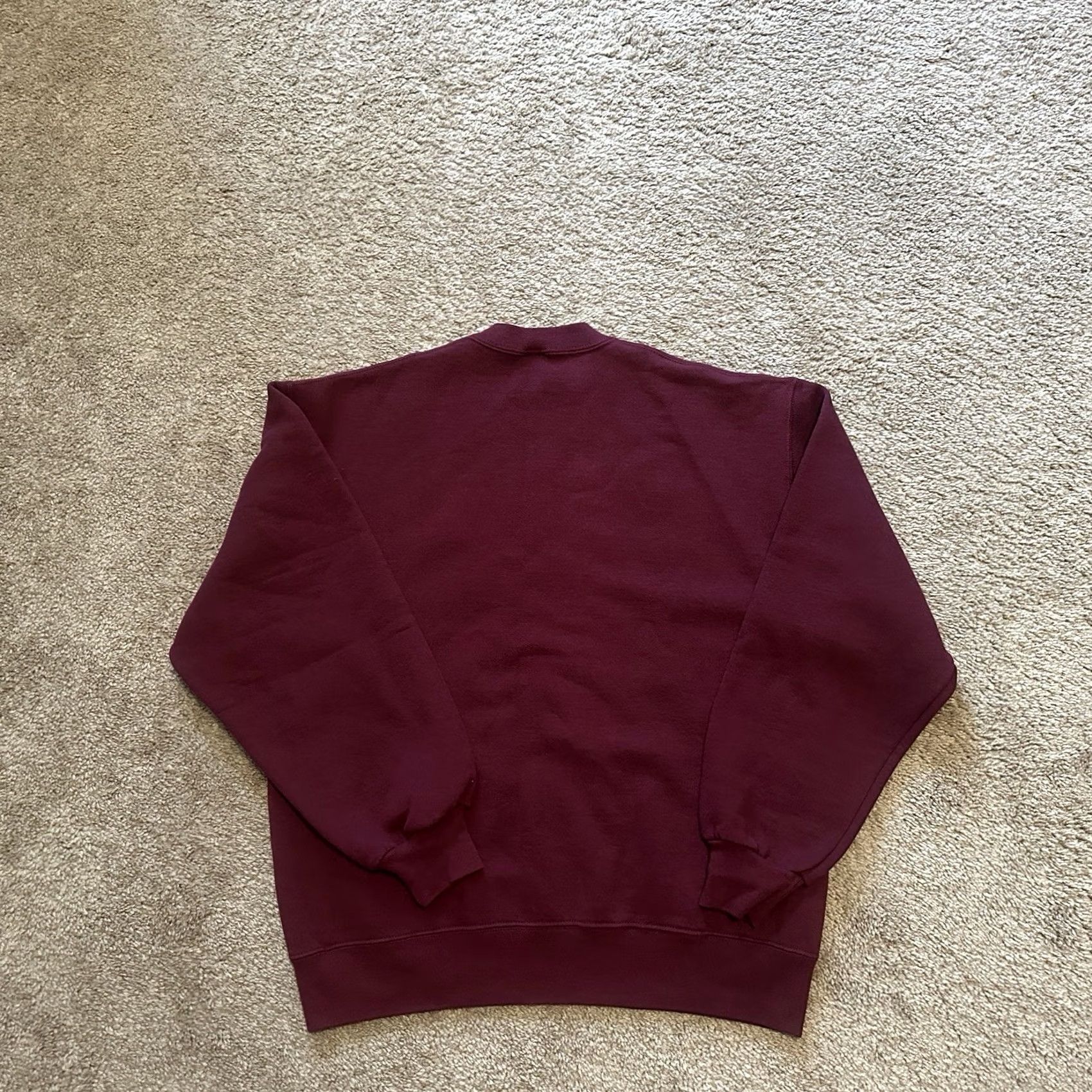 Jerzees VINTAGE Virginia Tech Sweatshirt Mens Pullover Crewneck Burgundy 90s JERZEES Logo Graphic Print University Mens Regular Size L Size US L / EU 52-54 / 3 - 4 Thumbnail