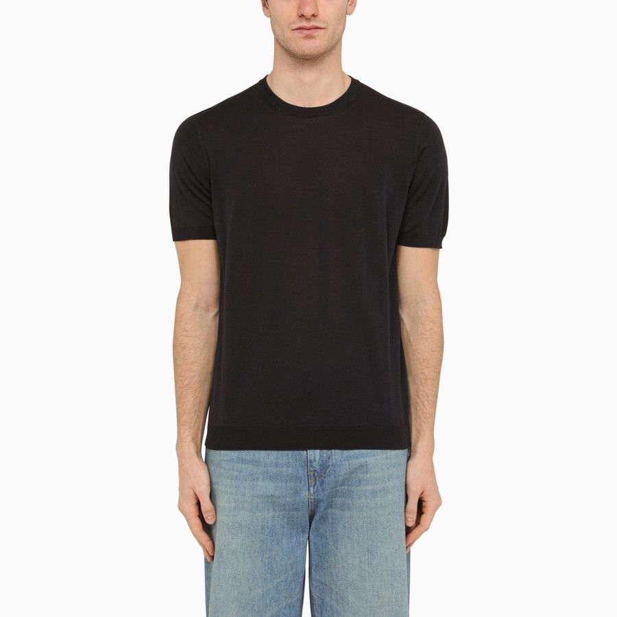 image of Drumohr O1D2Blof0324 T-Shirt In Blue, Men's (Size Medium)